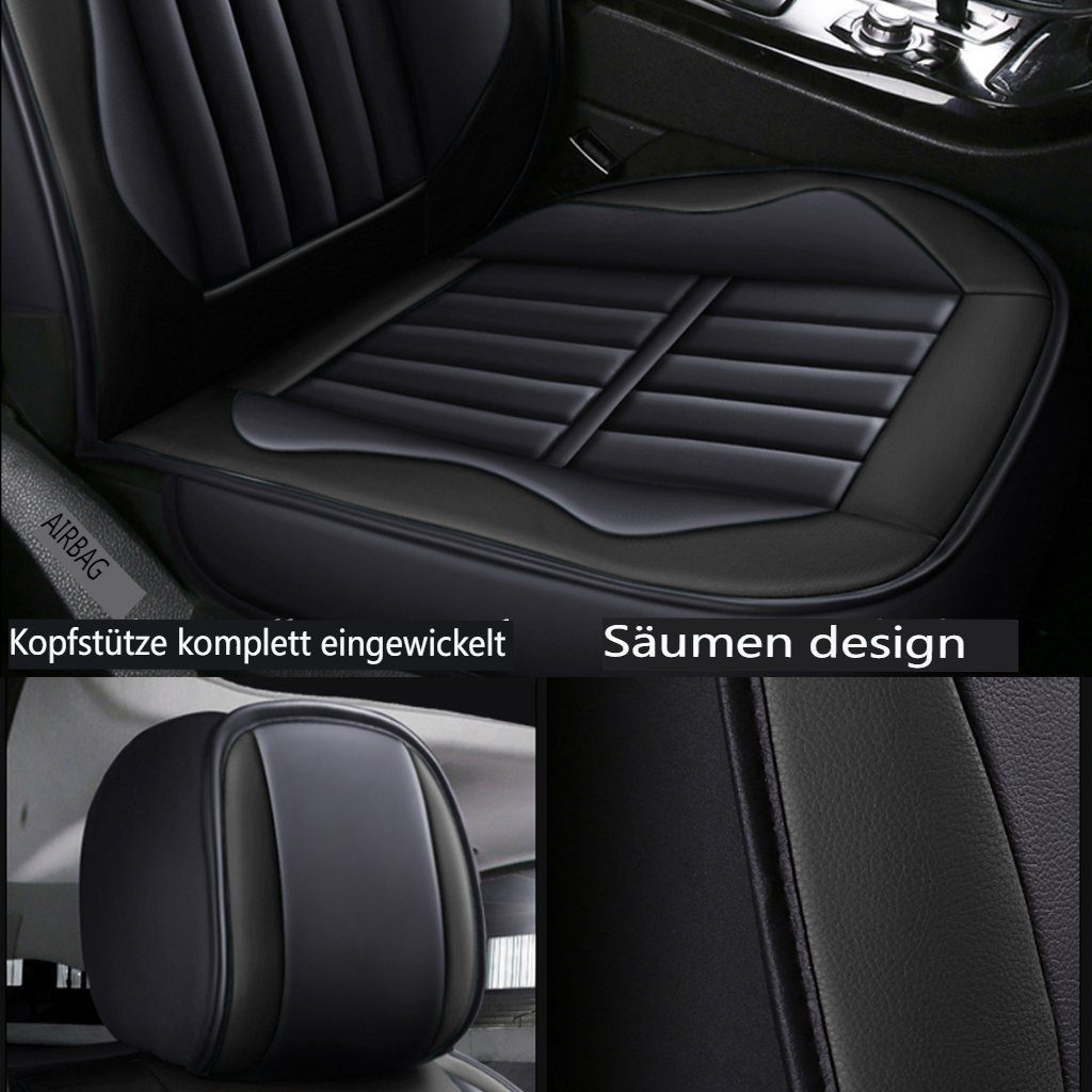 ELUTO Car Seat Covers, 5-Seat Universal Car Seat Covers, Protective Covers Complete Set, Faux Leather