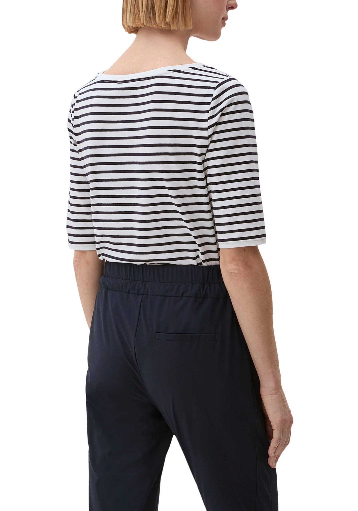 s.Oliver BLACK LABEL T-Shirt mit gestreifter Optik günstig online kaufen
