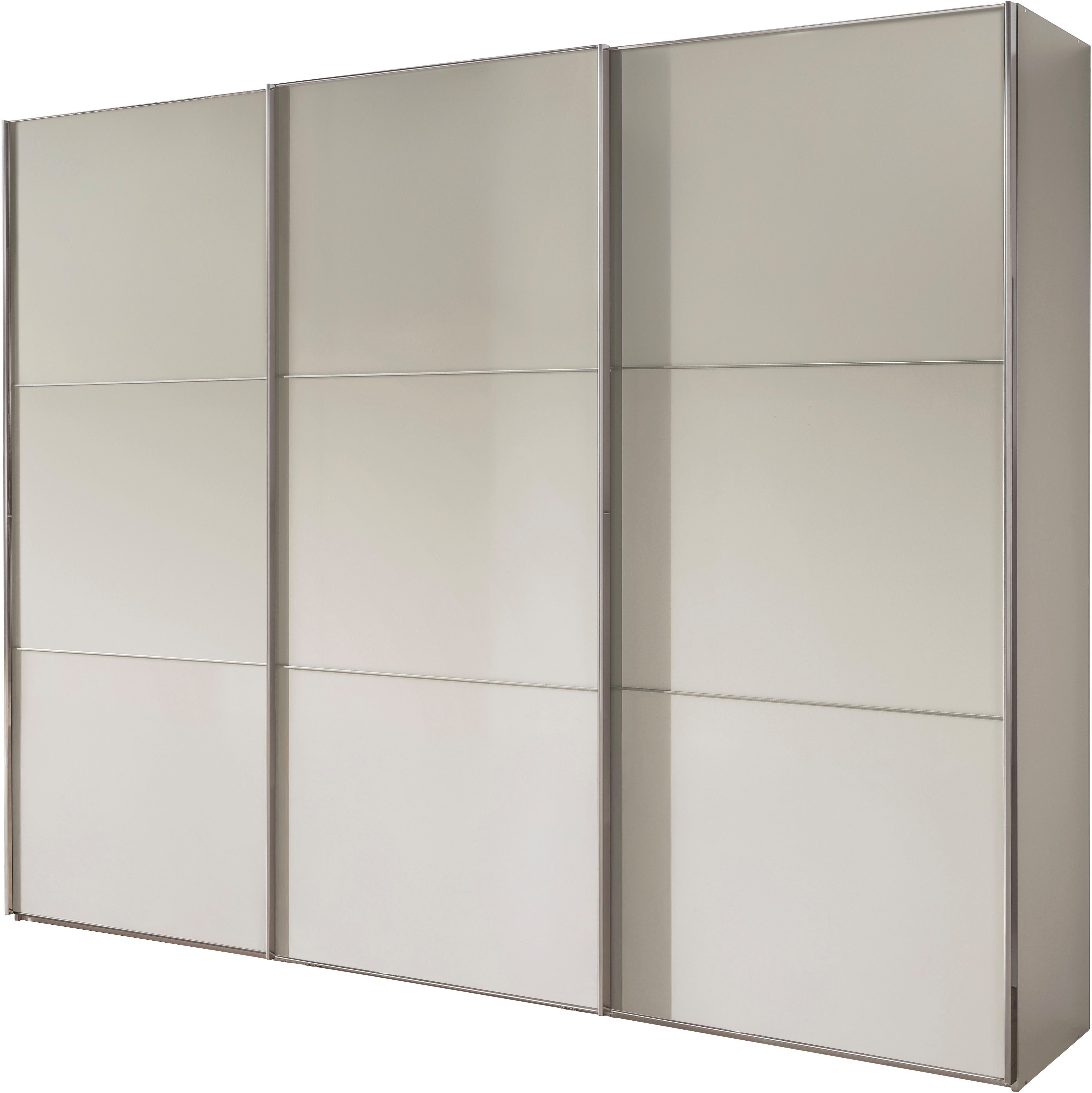 WIEMANN Schwebetürenschrank Phoenix, Made in Germany, modernes Design, Highlight, Blickfang (Viele Farbkombinationen, in 4 Breiten und in 2 Höhen erhältlich) maximaler Staurraum, inkl.Einlegeböden, Wäscheböden u. Dämpfer