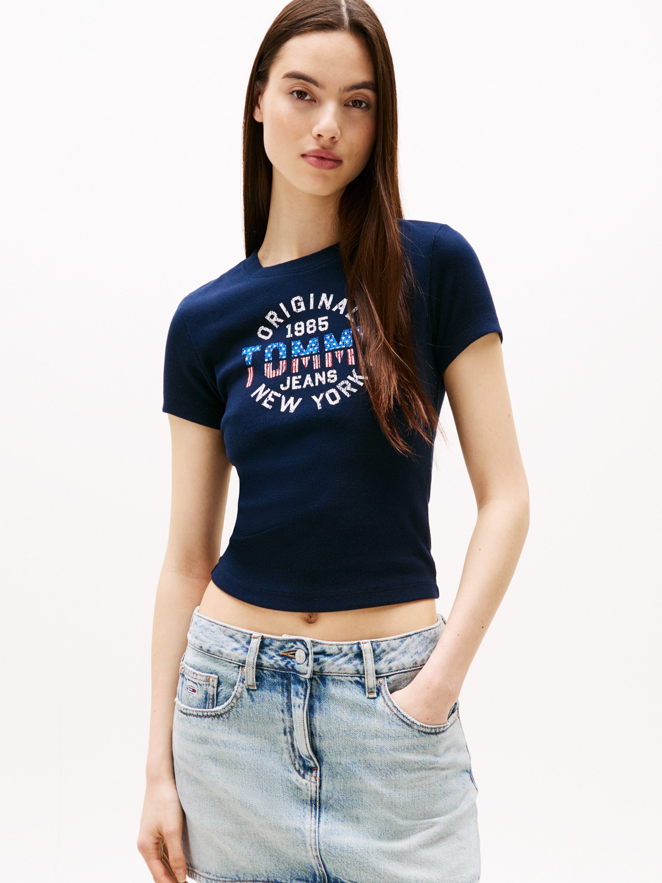 Kurzarmshirt TJW SLIM SH TOMMY NY RIB TEE