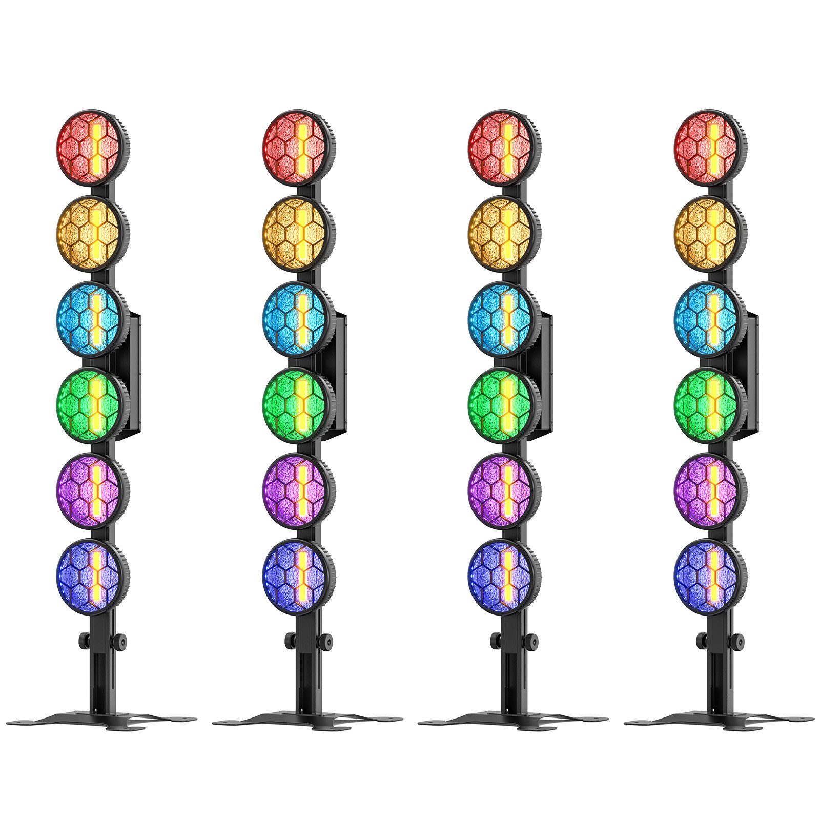 ZonQoonz Discolicht 300W Retro-Bühnenstrahler RGB 6-LED COB Hintergrund-Washlight
