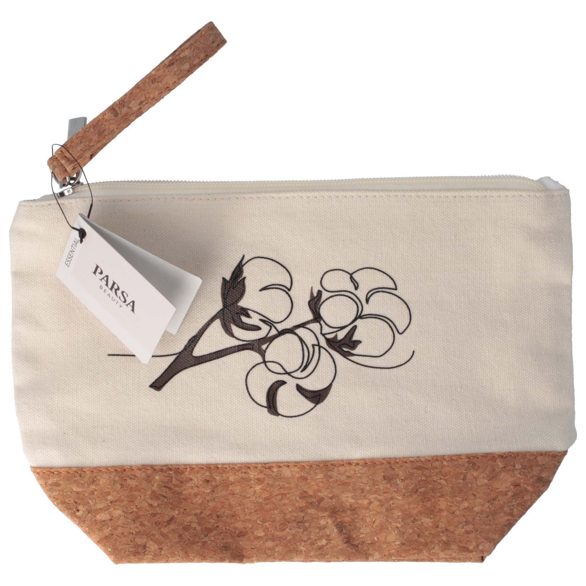 Kulturbeutel Kosmetiktasche Kork und Bauwolle