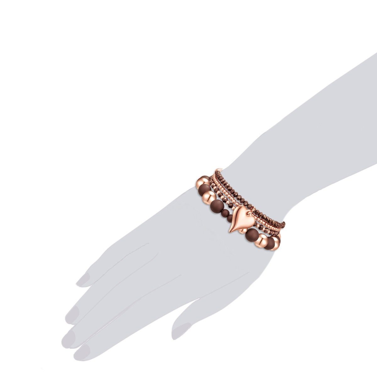 Lulu & Jane Armband Herz roségold, mit Herz günstig online kaufen