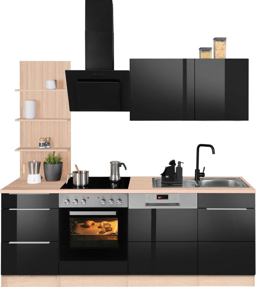 HELD MÖBEL Küchenzeile »Brindisi«, mit E-Geräten, Breite 220 cm-HomeTrends