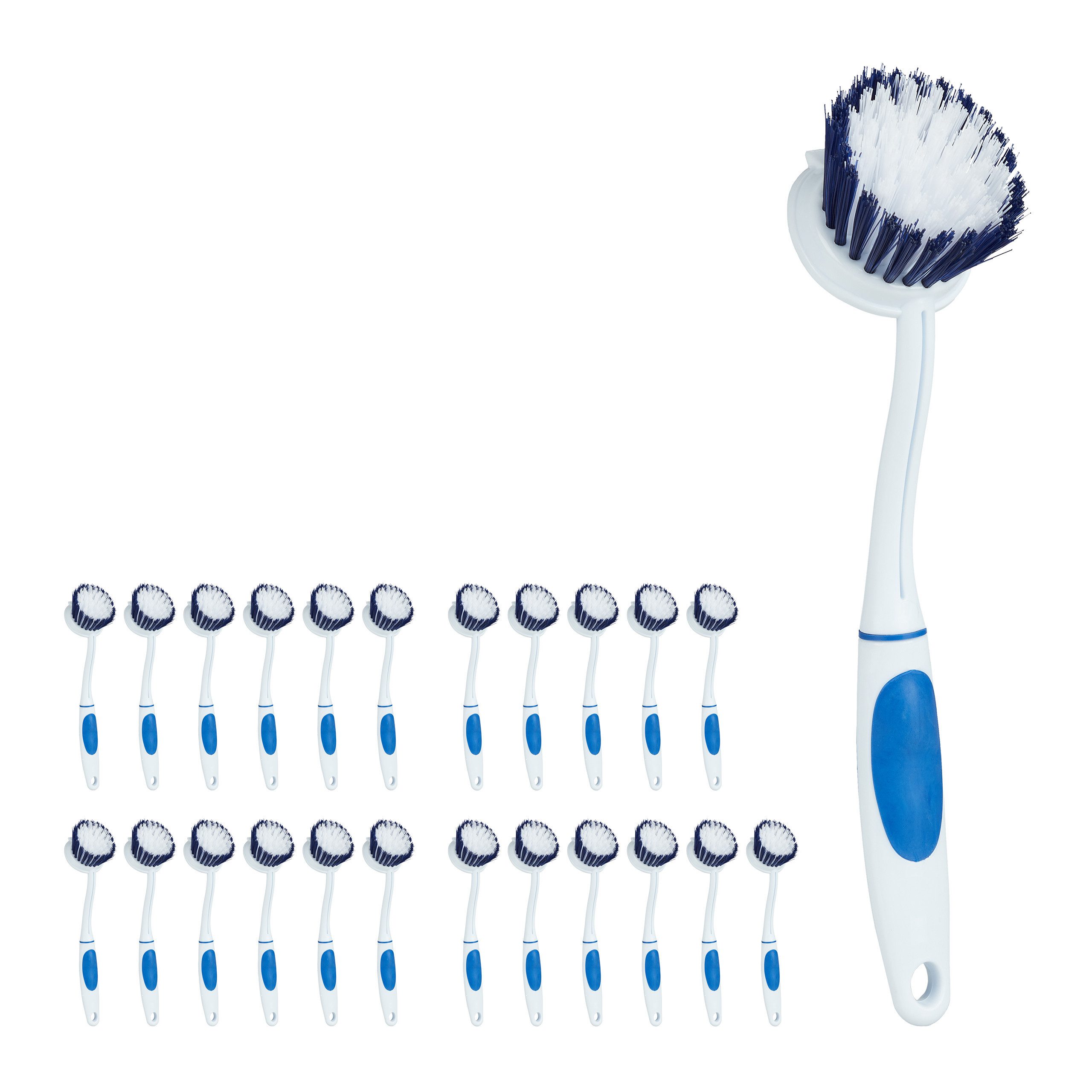 Geschirrspüleinsatz 24 x Spülbürste weiß-blau