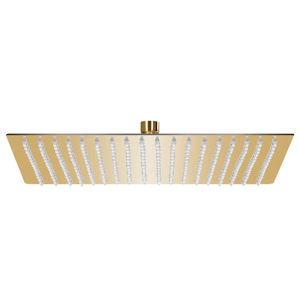 vidaXL Duschbrause 50 x 50 cm Regenbrause Edelstahl 50x50 cm Quadrat Golden Duschkopf Reg