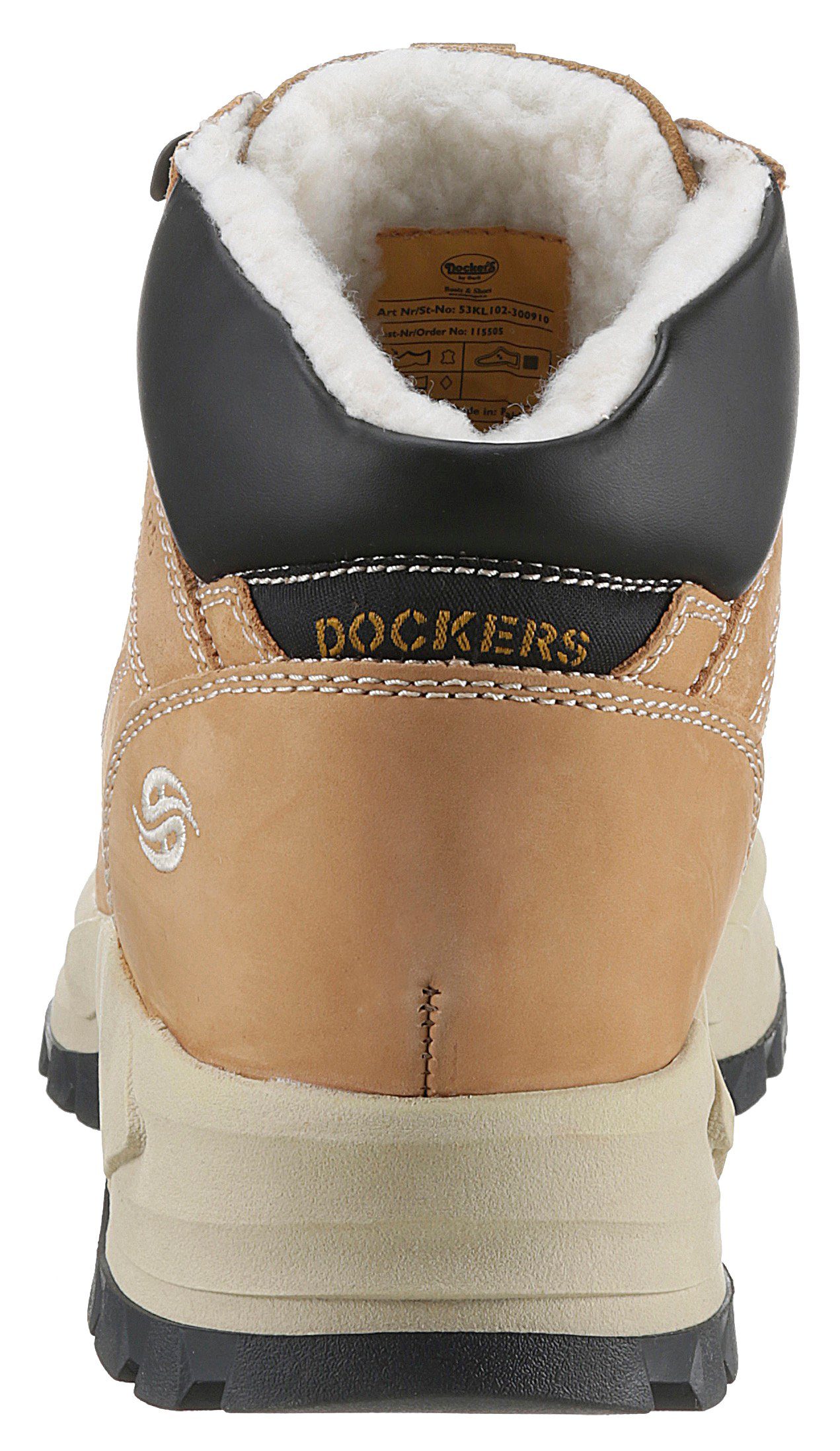 Gerli weich by Schaftrand Dockers camelfarben gepolstertem Winterboots mit