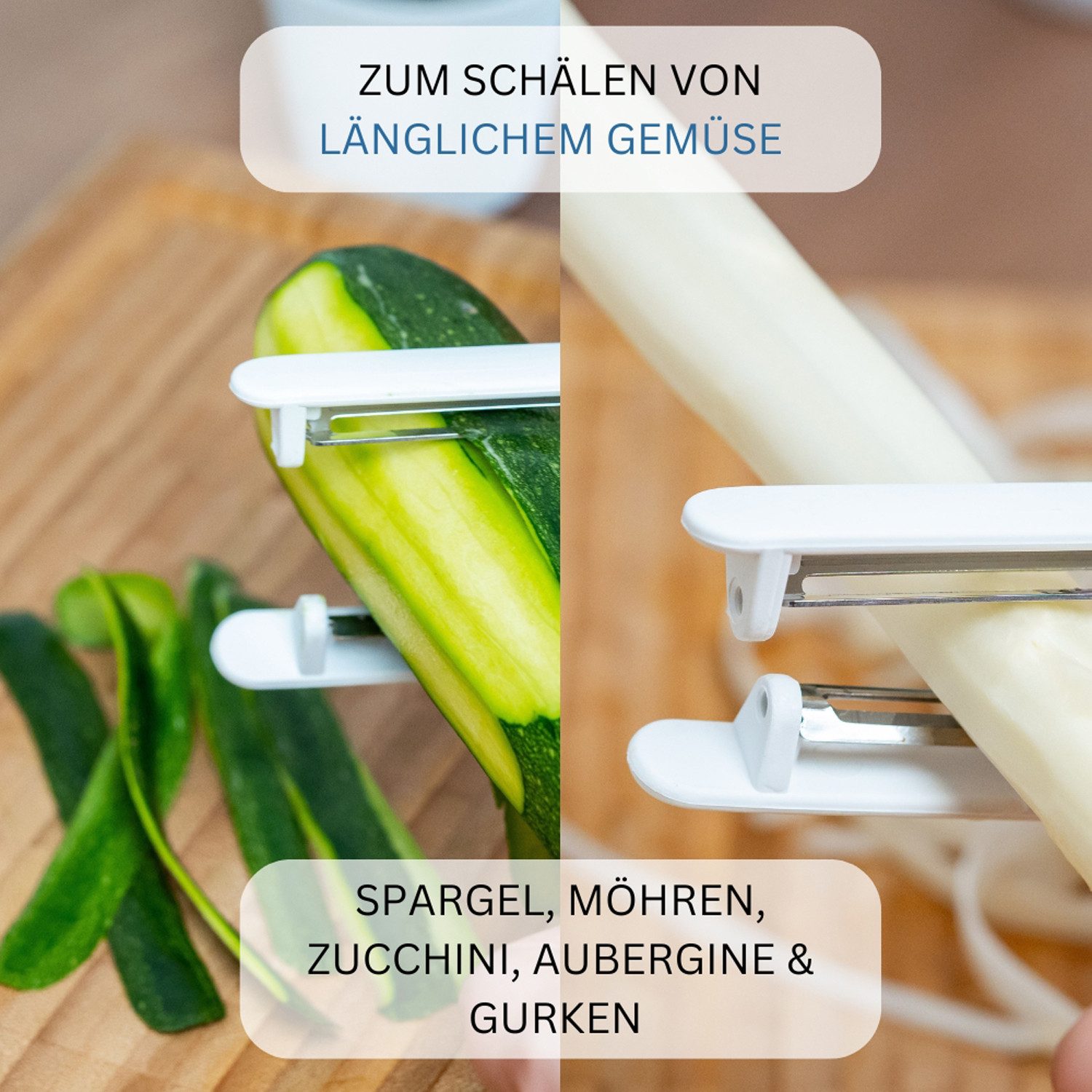 WESTMARK Spargelschäler »Peel-Star KS« + 2 Ersatzklingen, Gemüse-/Doppelschäler, inkl. 2 Ersatzklingen, spülmaschinengeeignet, 5 Jahre Garantie – Bild 2 von 5