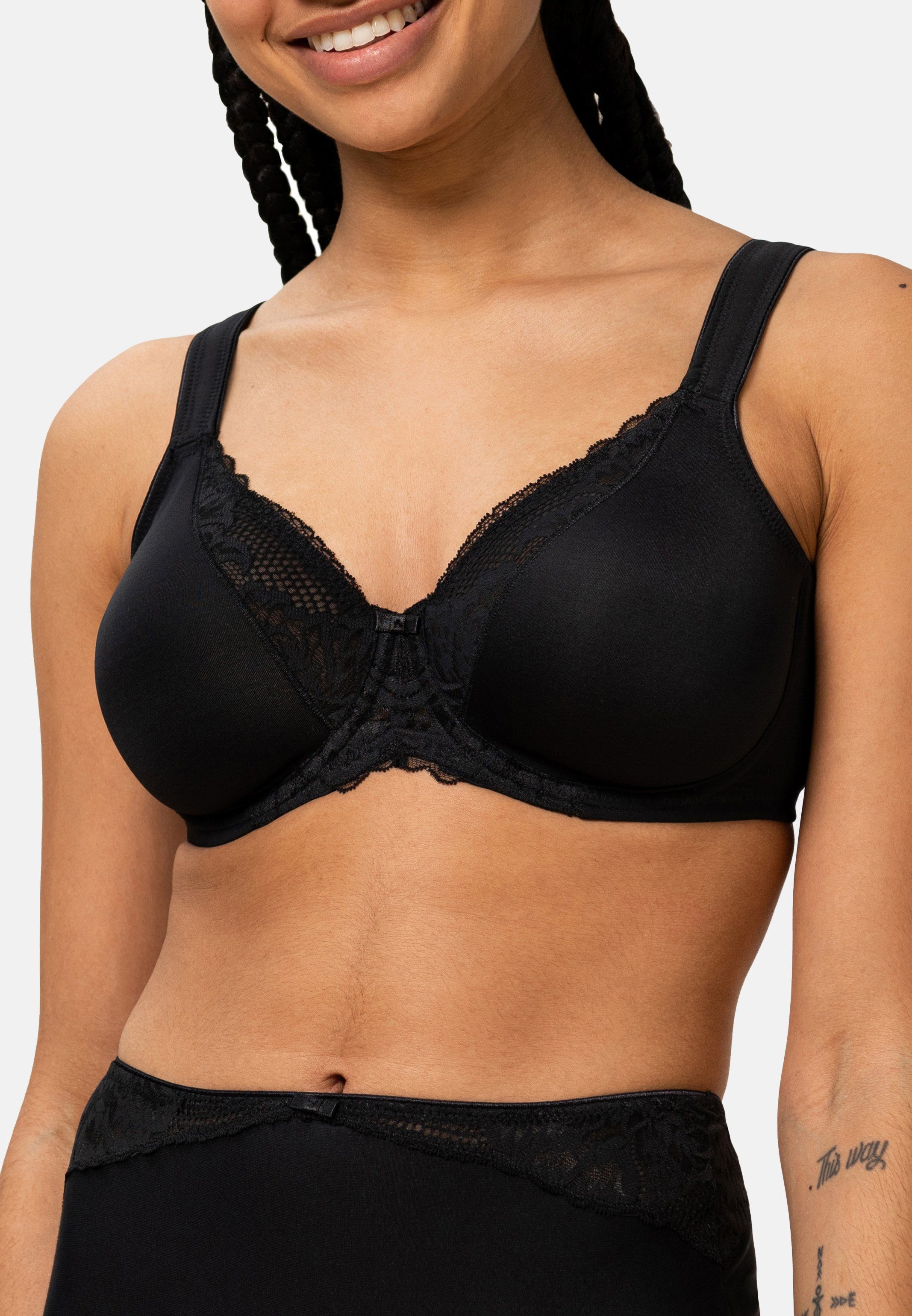 Triumph Bügel-BH Modern Lace + Cotton W (1-tlg) Bügel-BH - Bügel-BH im zeitlosen Spitzen-Design Schwarz