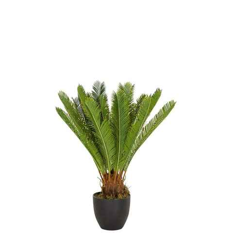 Kunstpflanze Kunstpflanze CYCAS Kunststoff, Stoff Palme, hjh OFFICE, Höhe 70.0 cm, Pflanze im Kunststoff-Topf