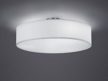 meineWunschleuchte LED Deckenleuchte, LED wechselbar, Warmweiß, Designklassiker Deckenbeleuchtung mit Stoff Lampenschirm Weiß, Ø 50cm