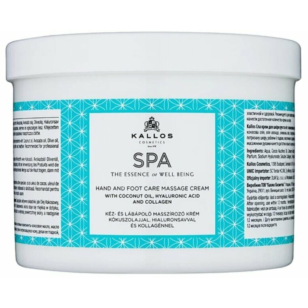 Kallos Cosmetics Nagelpflegecreme KLS SPA MASSAGE CREAM COCONUT 500ML