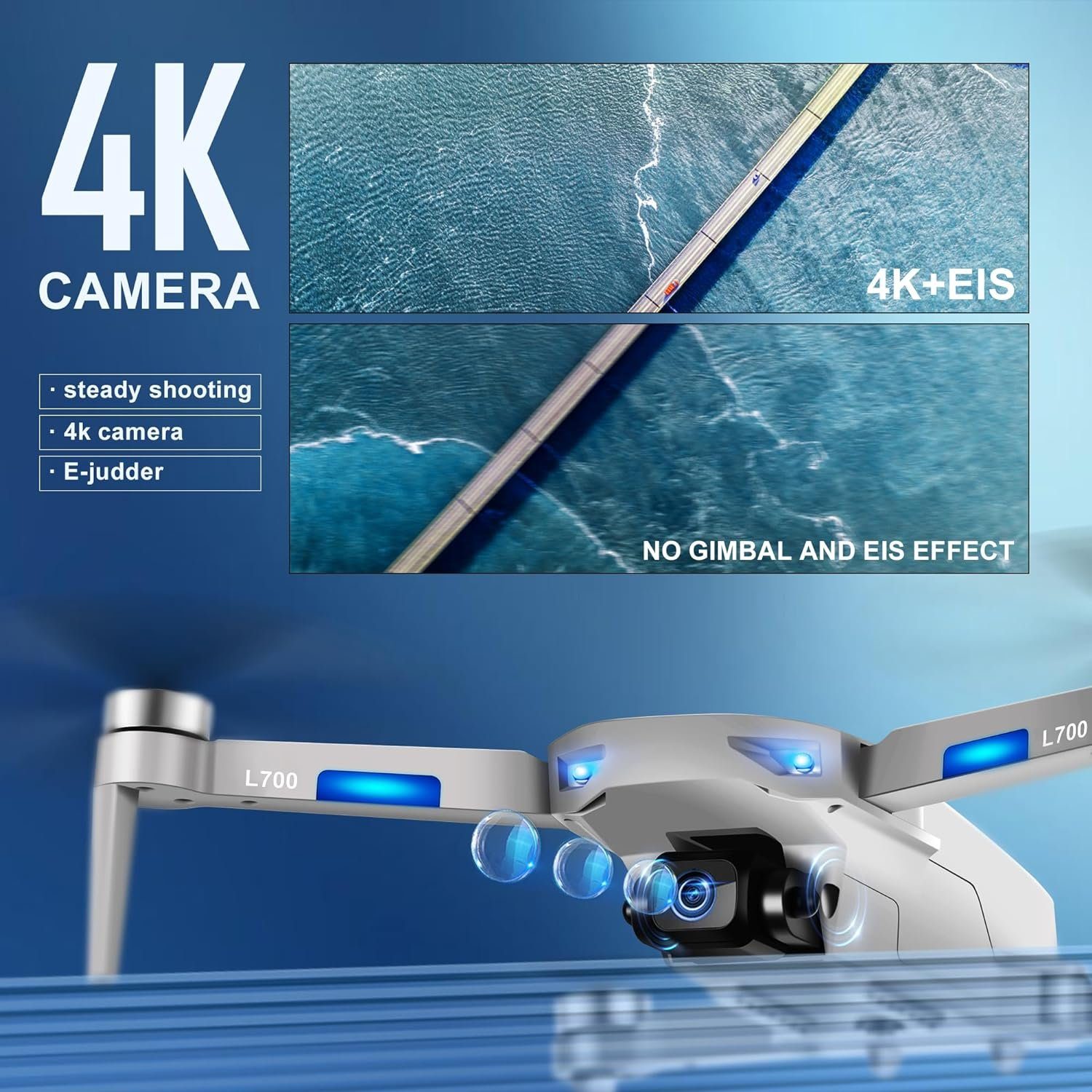 Reichweite,Brushless 4K Kamera,50 HHD Motor,54 (mit Drohne Flugzeit,1000m km/h) Min