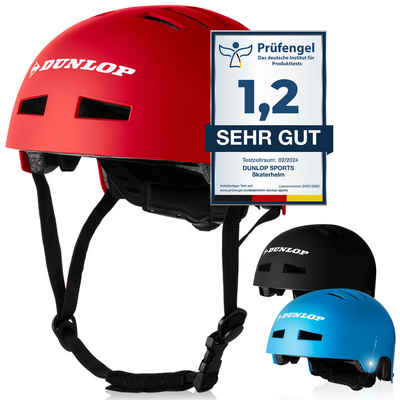 Dunlop Fahrradhelm Fahrradhelm Skaterhelm Helm S-L, Test Sehr Gut - Leichter robuster Allrounder Helm, Schnellverschluss