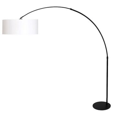 etc-shop LED Bogenlampe, Leuchtmittel nicht inklusive, Bogen Steh Lampe verstellbar Wohn Schlaf Zimmer Beleuchtung Chintz