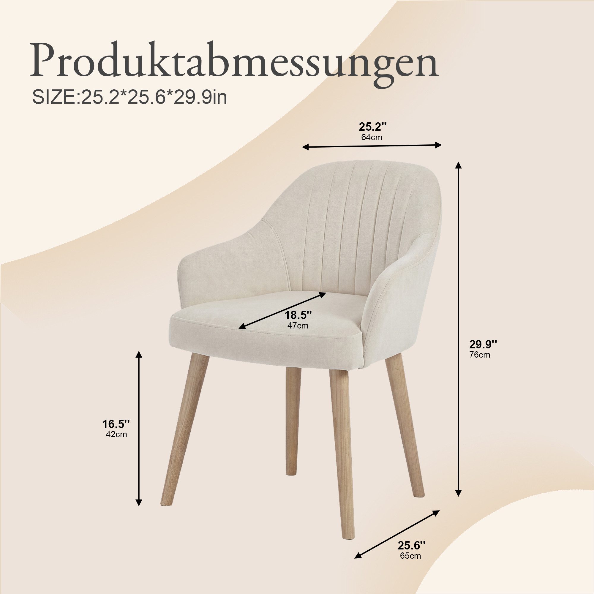 SteeLong Sessel Armlehnstuhl, Loungesessel, Wohnzimmer, Skandinavien, Gelb (1-St), bequemer Loungesessel, Polsterstuhl mit weicher Stoffpolsterung