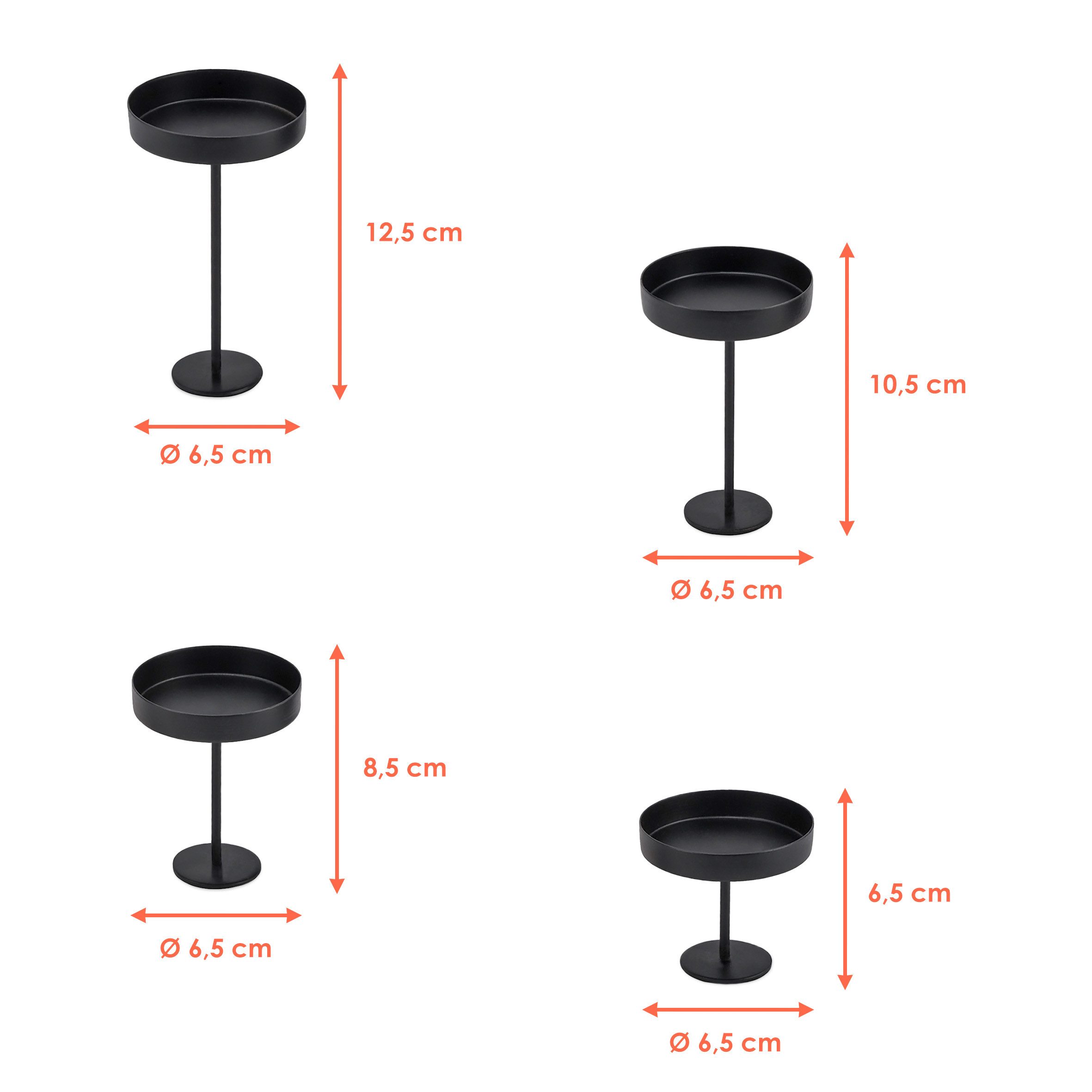 Spetebo Kerzenhalter Magnet Kerzenhalter schwarz 4er günstig online kaufen