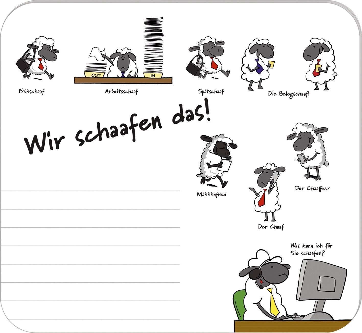 RNK Verlag Schreibtischunterlage 46653 Mousepad Design 1 - 30 Blatt, 220 x 240 mm, Бумагаblock(T)