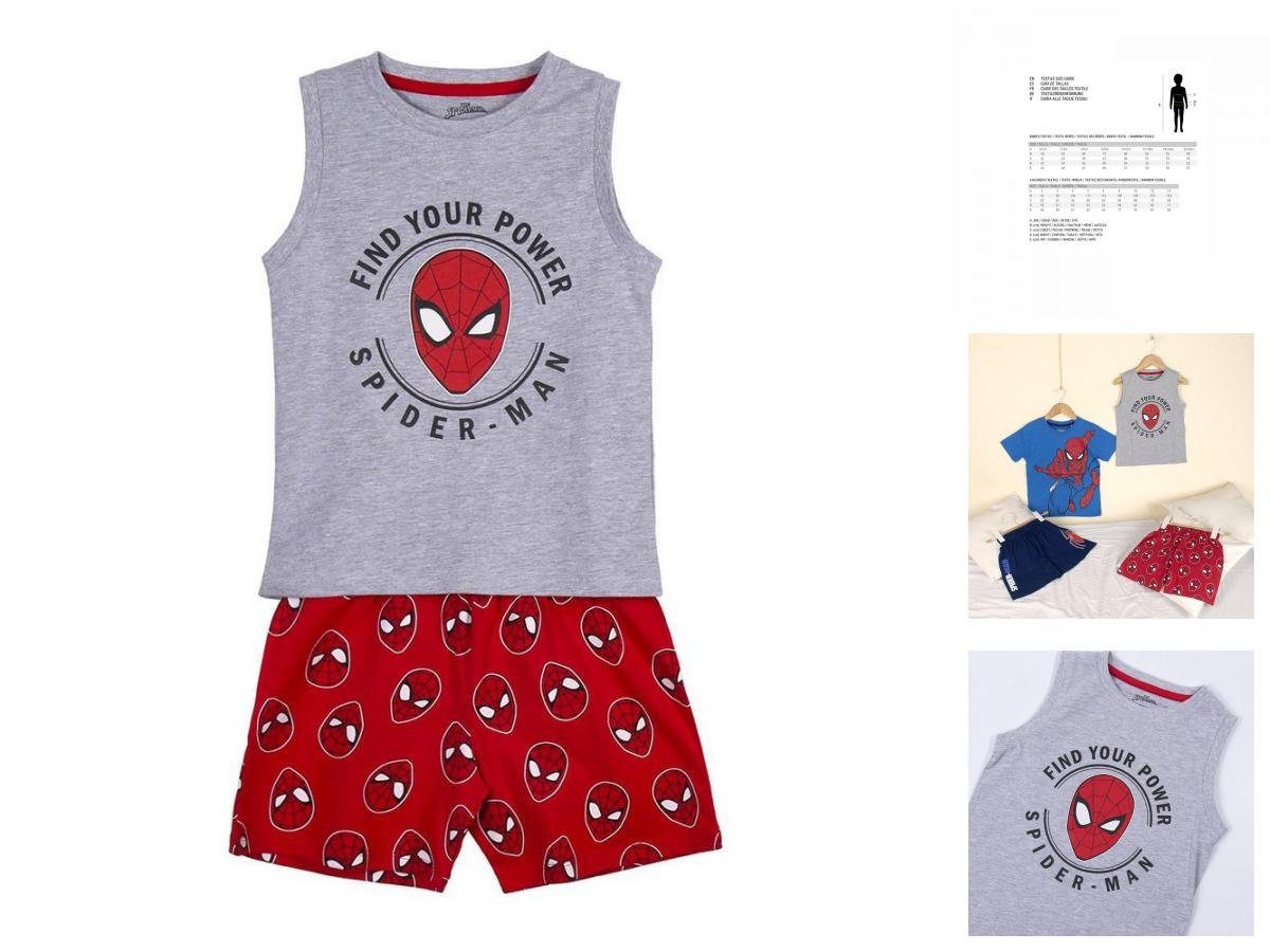 Spiderman Pyjama 3 Kinder Nachtwäsch Teiler 2 Spiderman Schlafanzug Jahre Shorty Pyjama