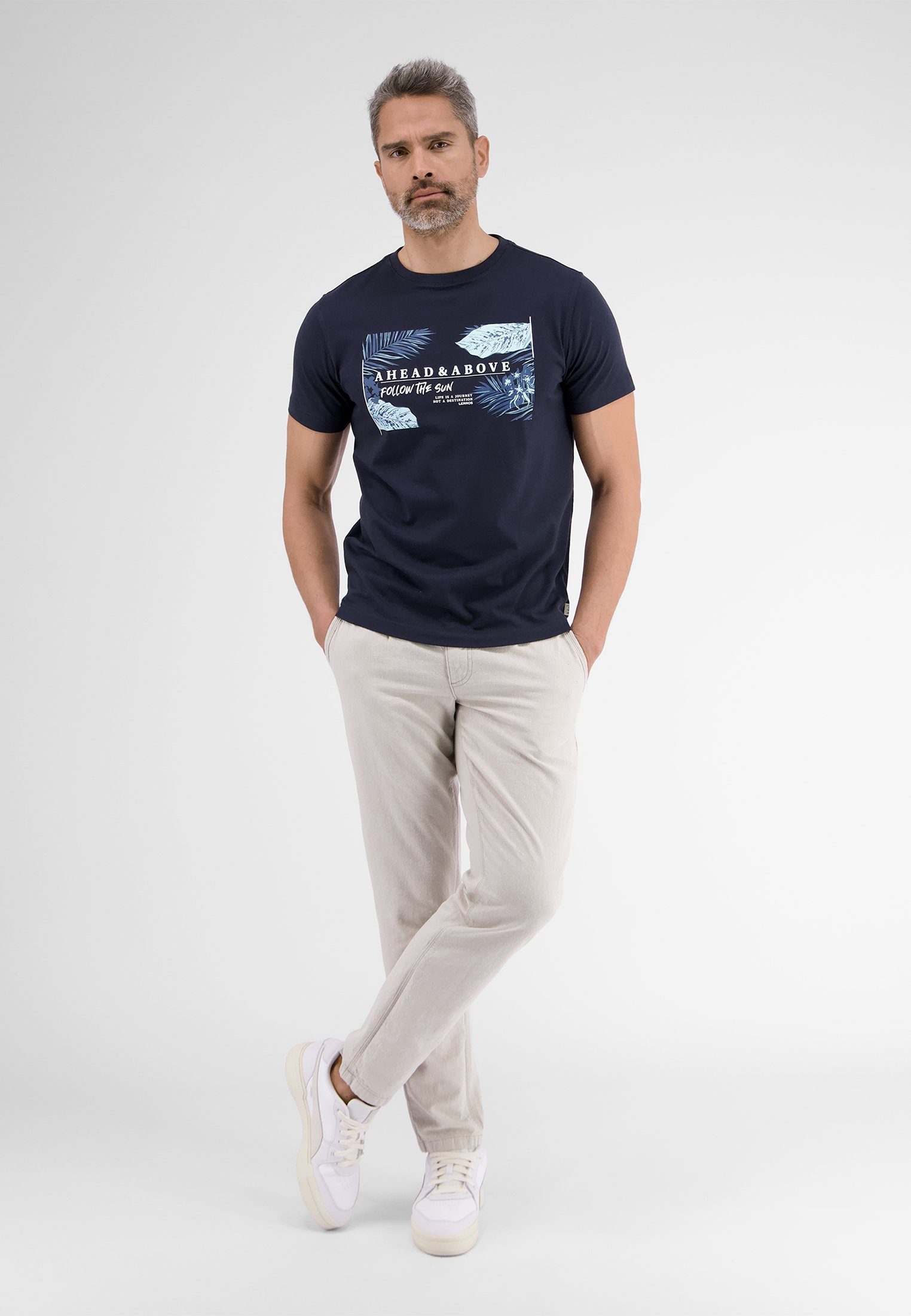 NAVY LERROS Design LERROS CLASSIC T-Shirt T-Shirt mit