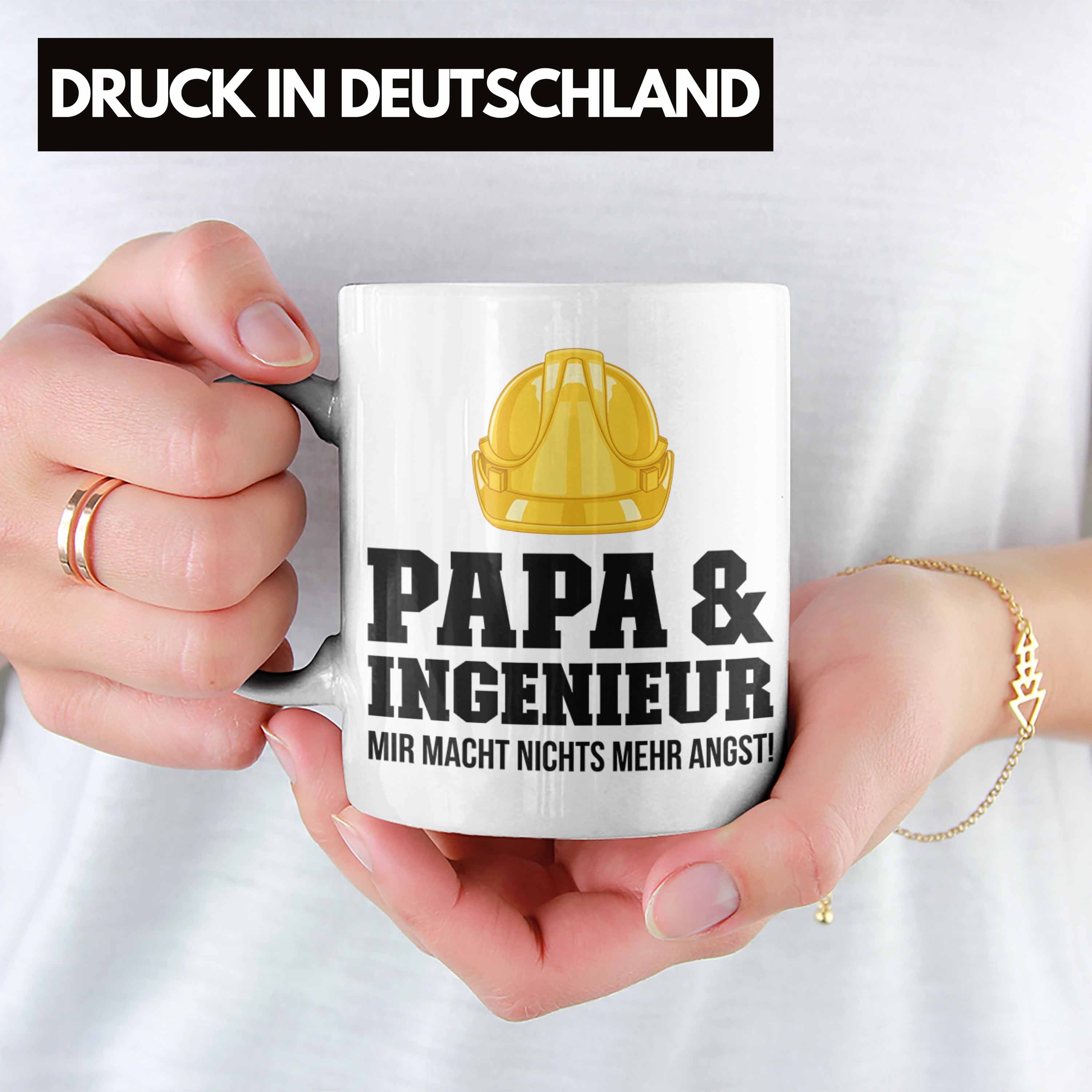 Trendation Tasse Trendation - Ingenieur Weiss Kaffeetasse Papa Gadget Ingeneur Geschenk Tasse Geschenkidee