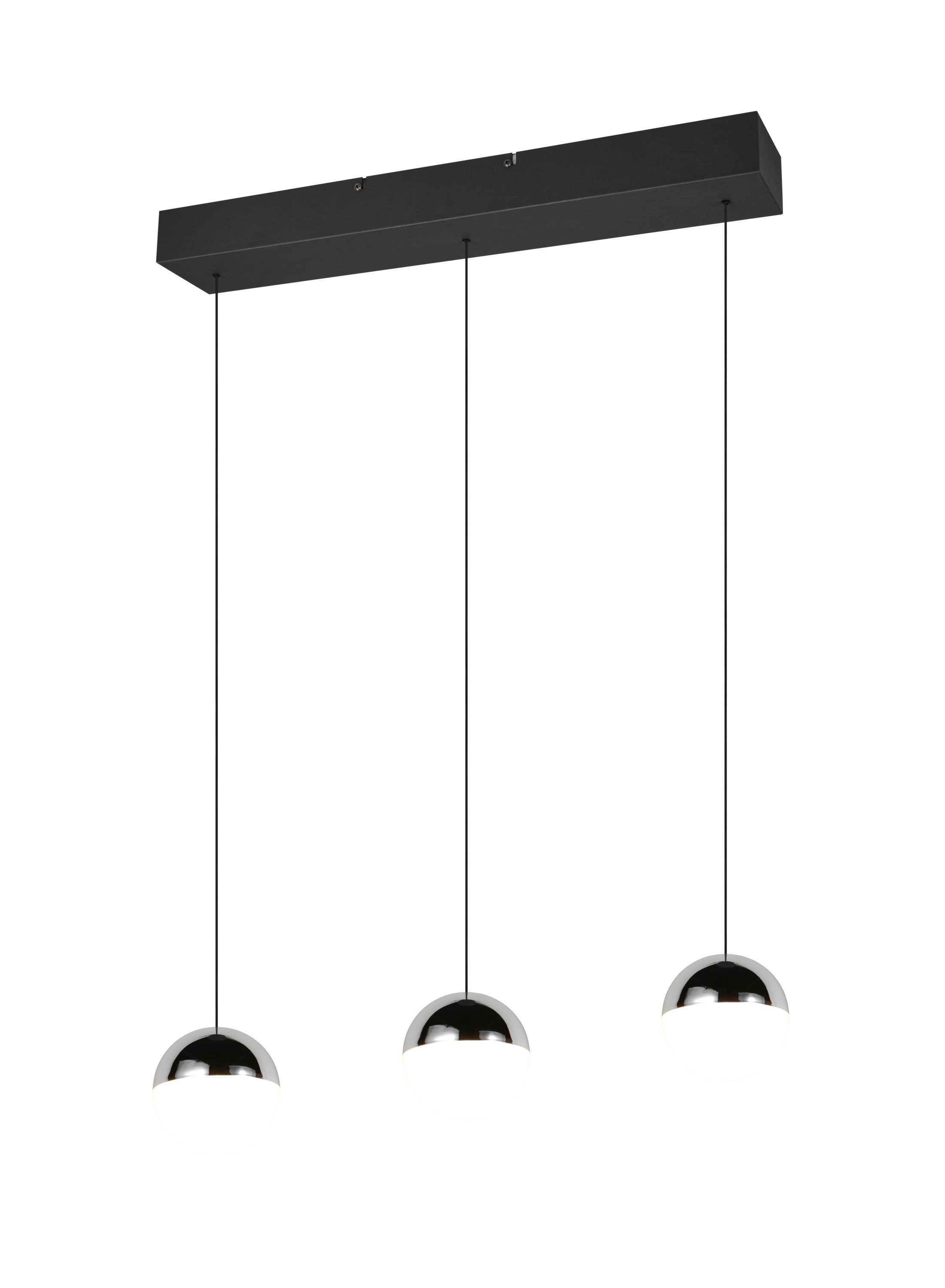 Reality Leuchten Pendelleuchte Reality Leuchten Pendelleuchte LED SANTA BHT 62x150x10 cm silber, Neutralweiß