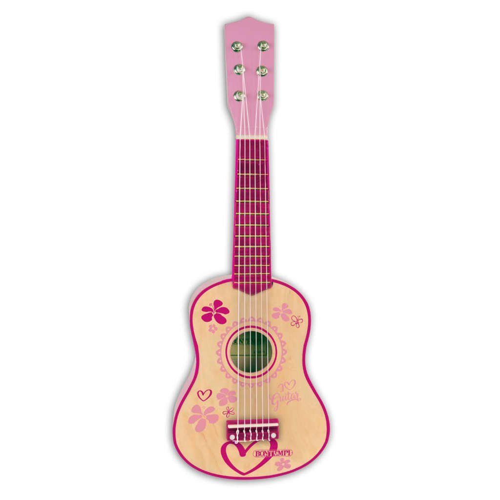 21" Kinder Gitarre Spielzeuggitarre aus Holz in Rosa 6 Saiten Geschenk NE Gift 