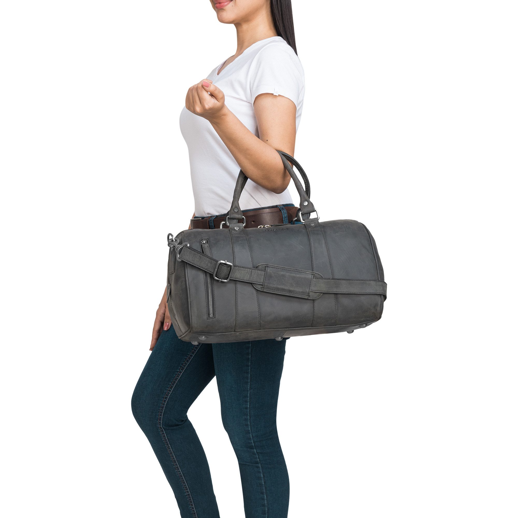 STILORD Weekender "Keanu" Weekender Leder Vintage Handgepäck Reisetasche Echtleder