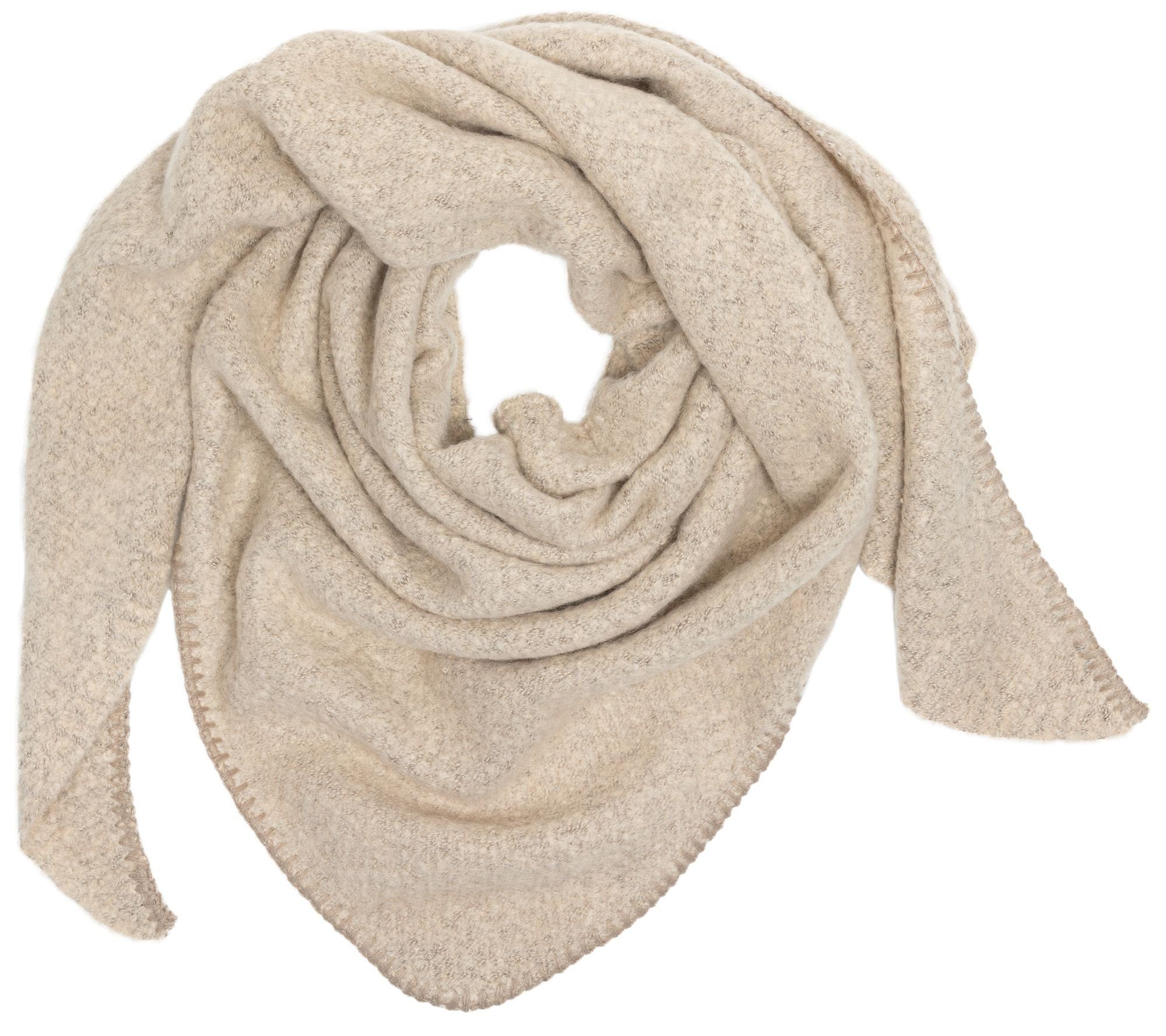 Caspar Modeschal SC525 Damen mitteldicker XXL Winter Schal Dreieckstuch uni günstig online kaufen