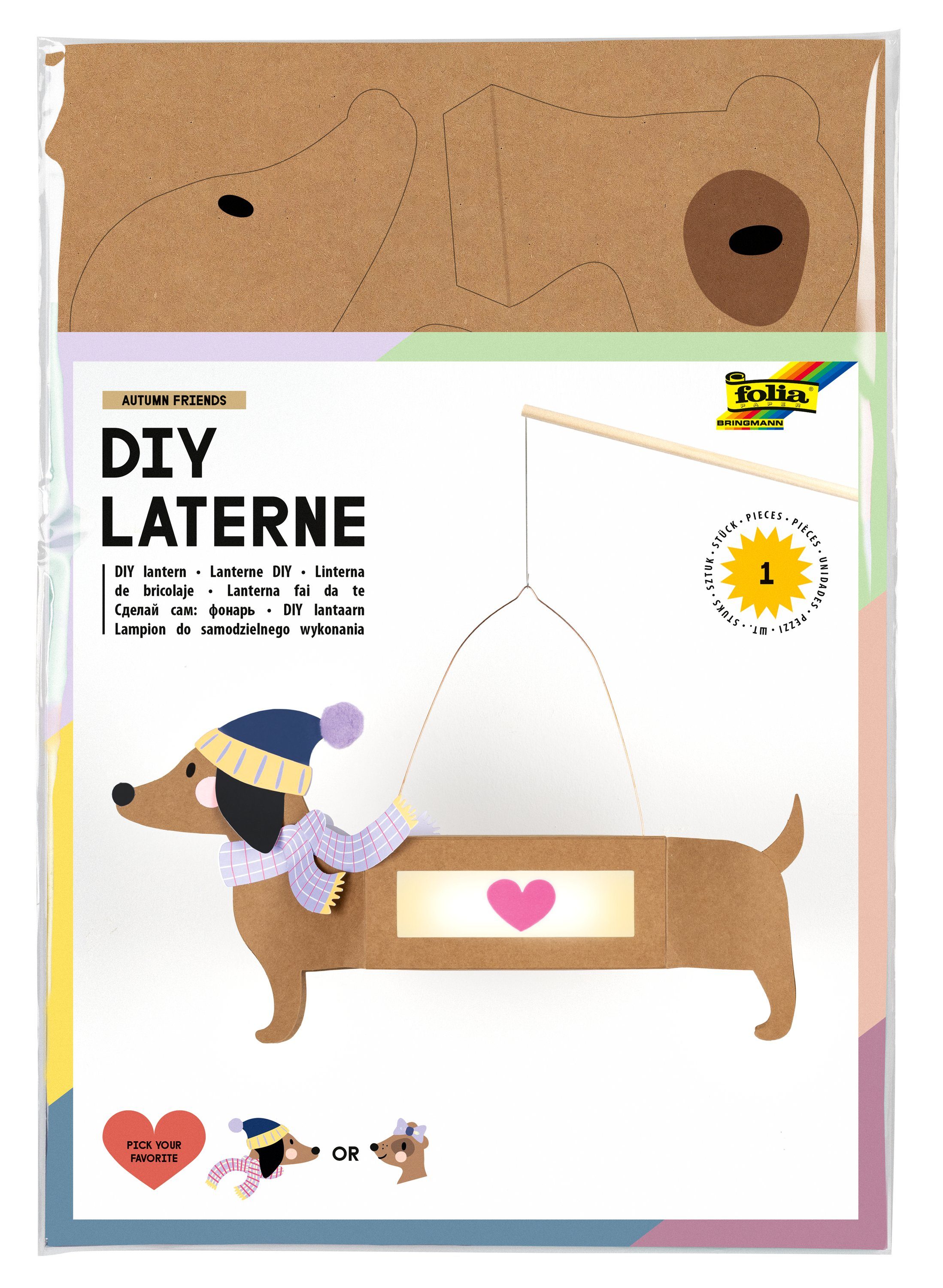 Folia Papierlaterne Laternen Bastelset Autumn Friends, günstig online kaufen