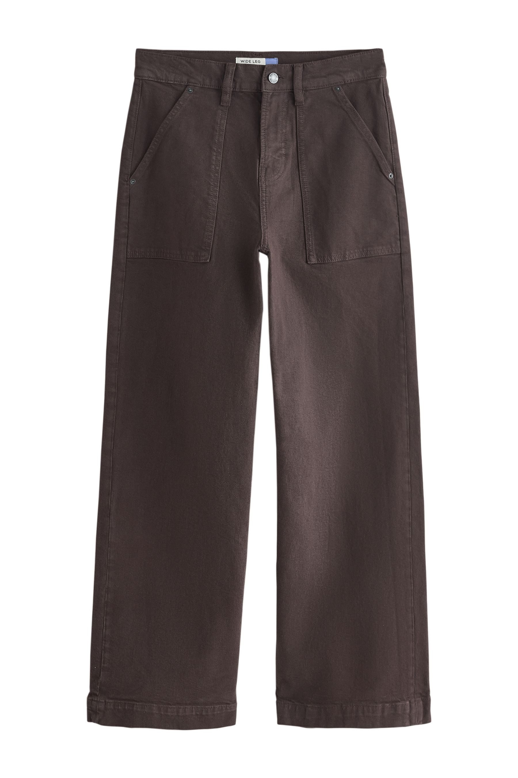 Weite Jeans Utility-Hochbundjeans mit weitem Bein