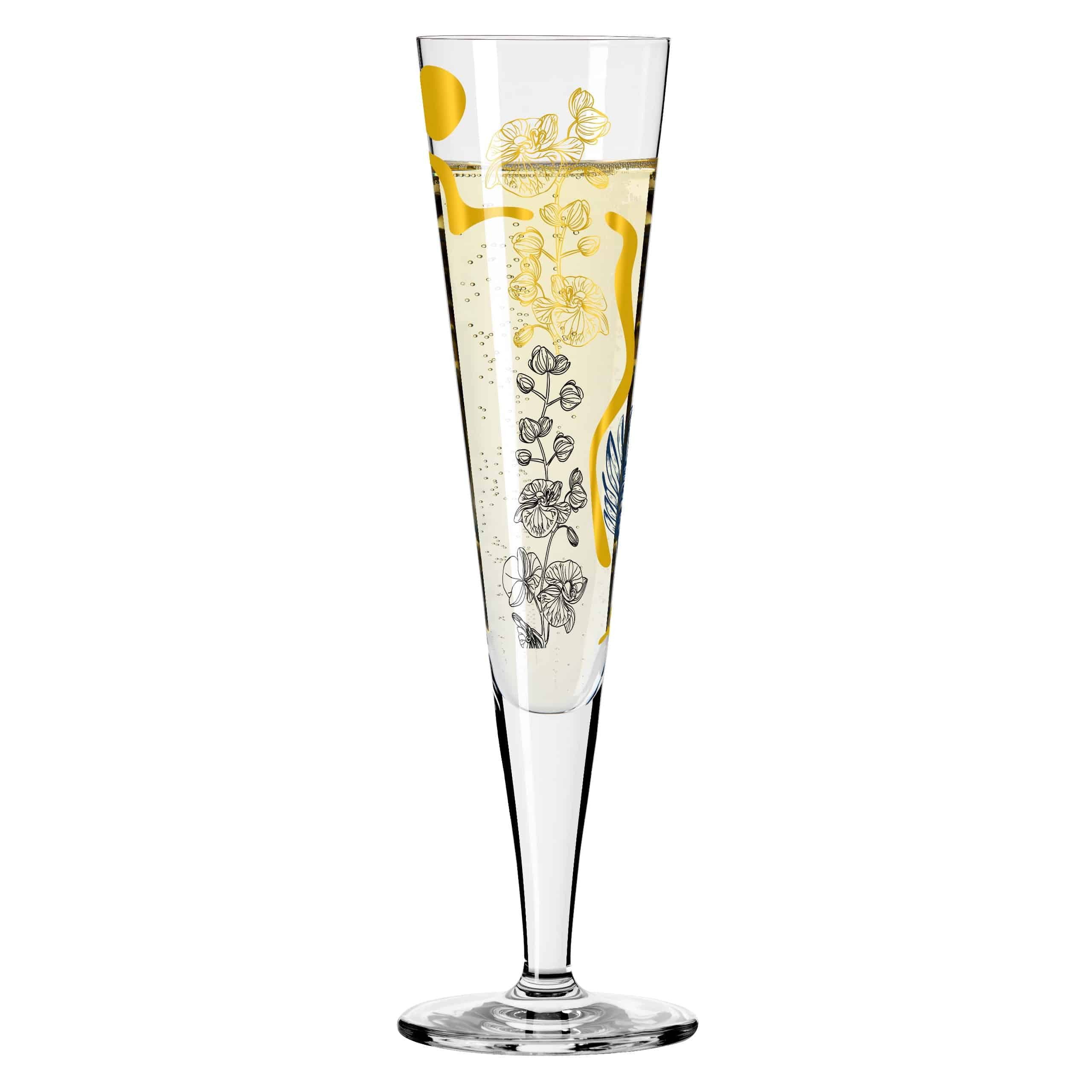 Ritzenhoff Champagnerglas Goldnacht, Kristallglas