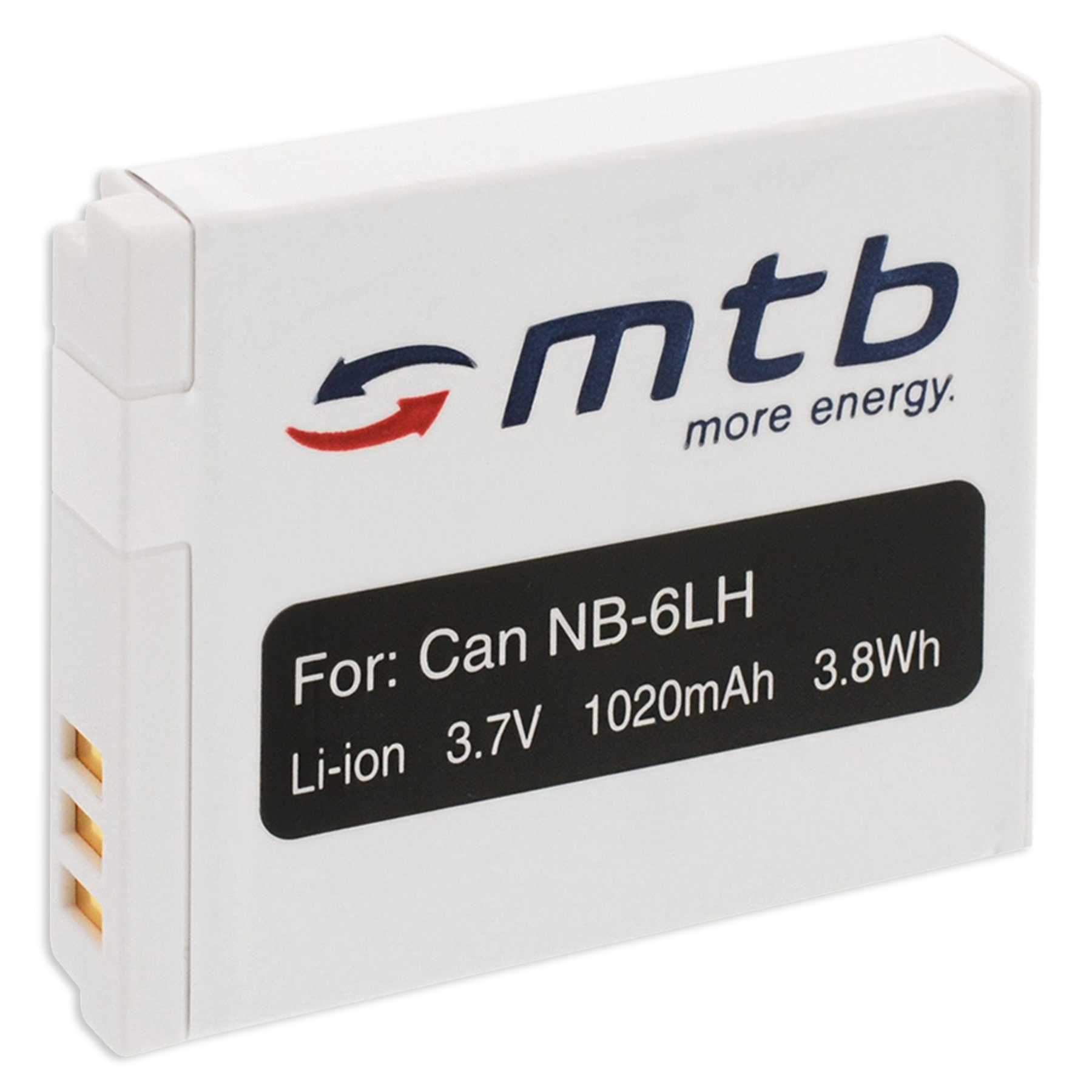 mtb more energy [BAT-083 - Li-Ion] Kamera-Akku kompatibel mit Akku-Typ Canon NB-6L 1020 mAh (3,7 V), passend für: Canon IXUS 85 IS, 95 IS, 105, 107, 200 IS, 210, 300 HS, 310 HS…