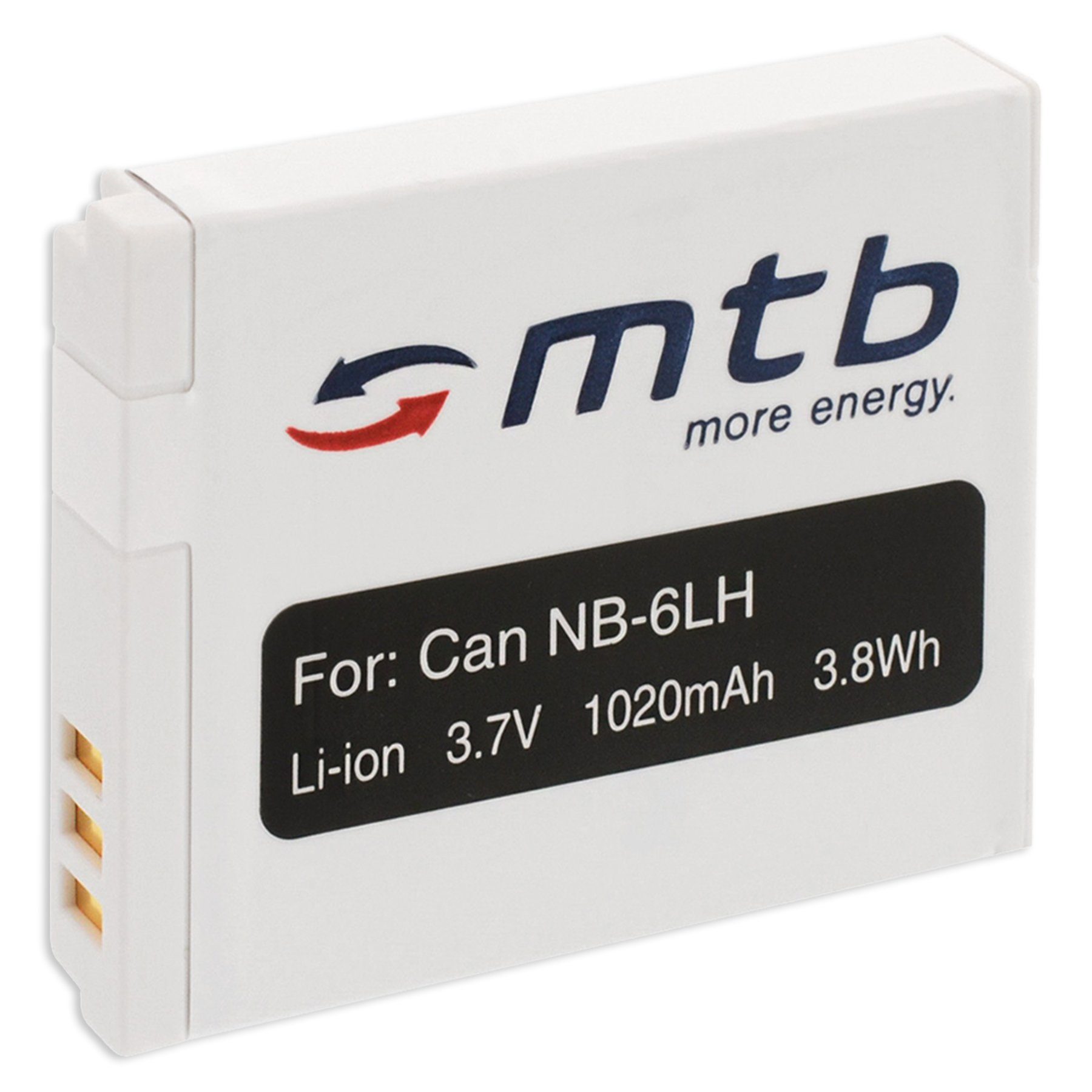 mtb more energy NB-6L Akku für Canon Kamera-Akku kompatibel mit Akku-Typ Canon NB-6L 1020 mAh (3,7 V)