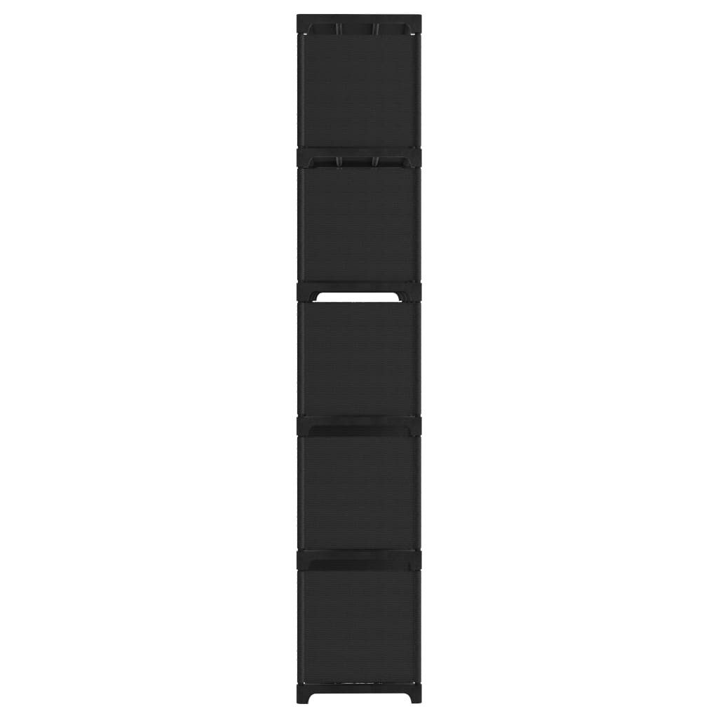 vidaXL Mehrzweckregal 15 Wrfel Würfelregal Mehrzweckregal 15 Fächer Schwarz 103x30x175,5 cm