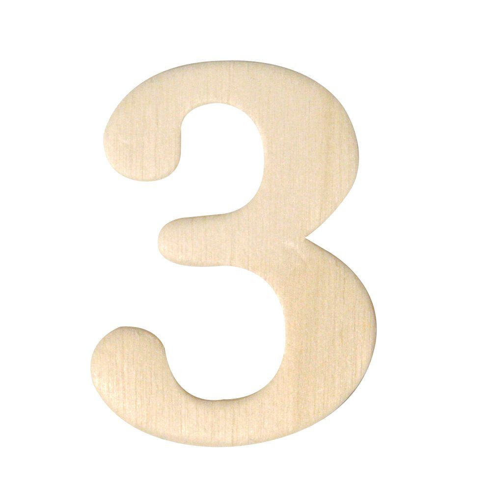 Rayher Deko-Buchstaben Holz Zahlen D04cm 3