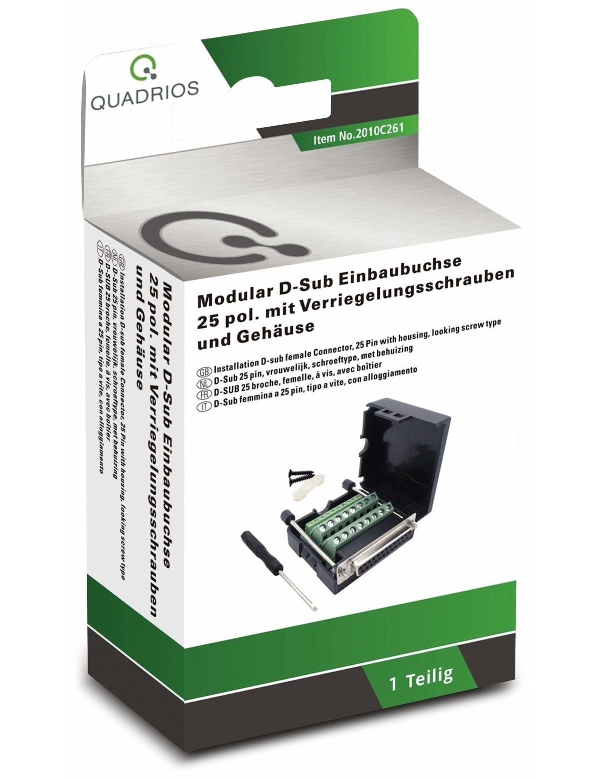 Quadrios USB-Modular-Set, 2010C261, QUADRIOS, Klemmen D-Sub