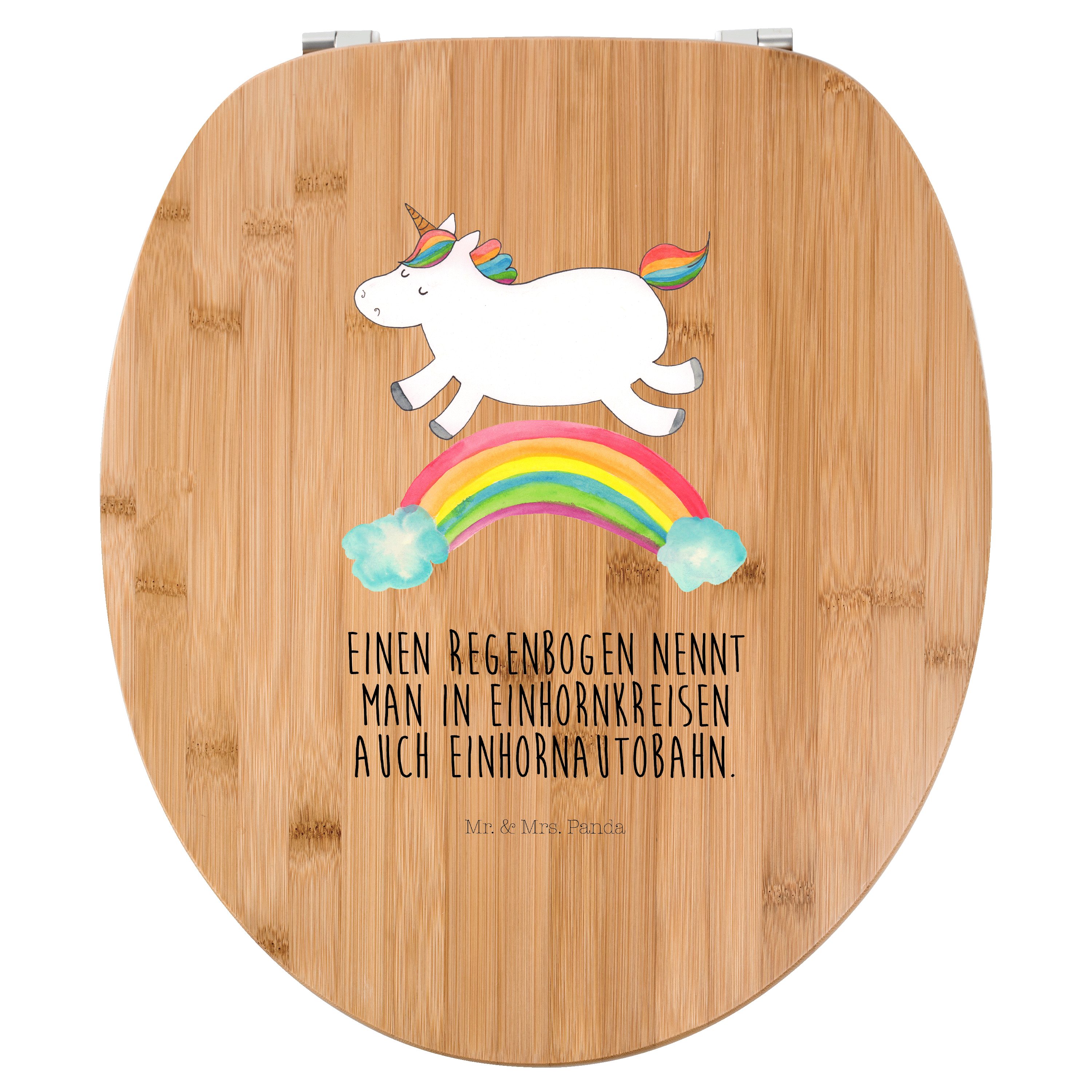 WC-Sitz Einhorn Regenbogen - Transparent - Geschenk, Toilette, Glitzer, Erwac