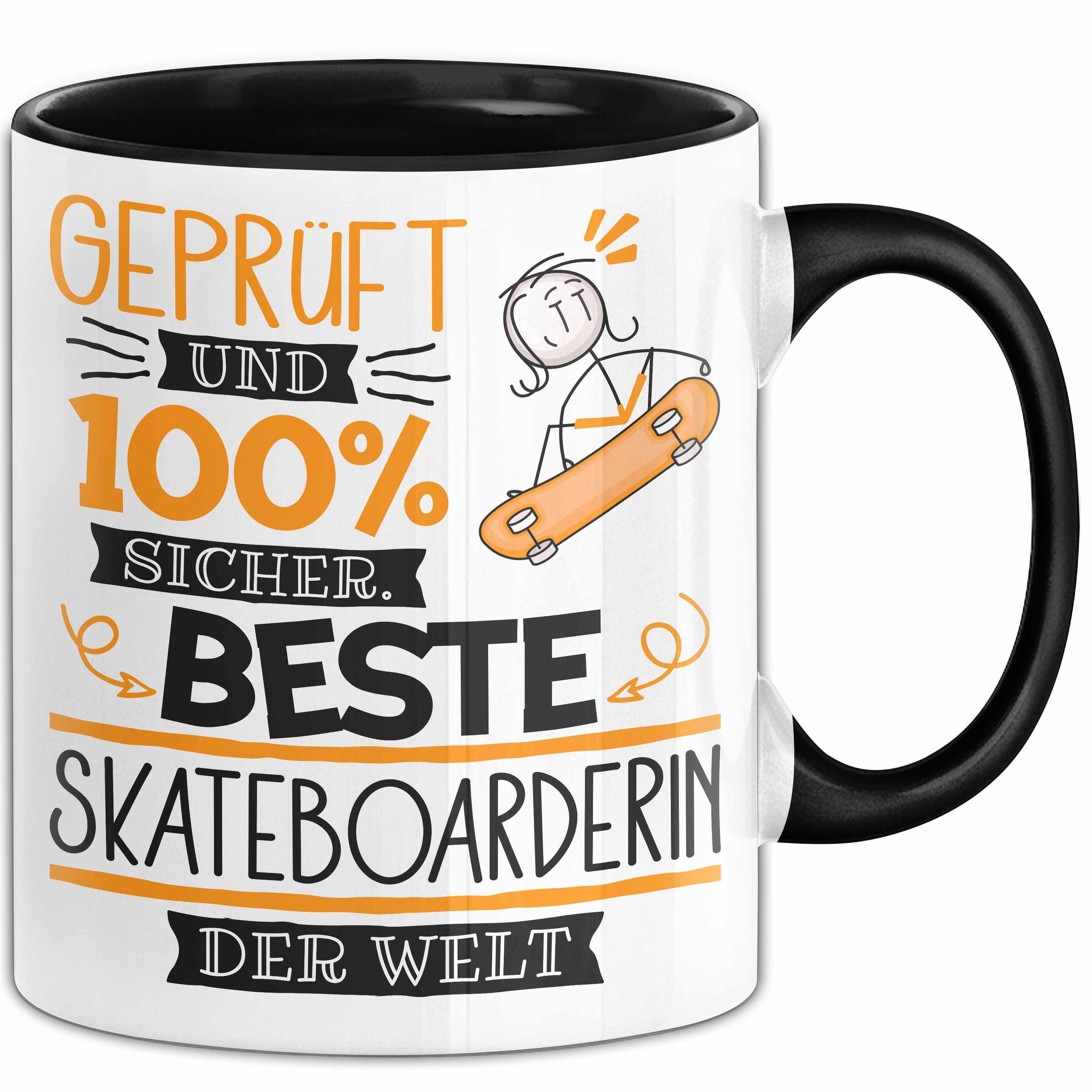 Trendation Tasse Beste Skateboarderin Der Welt Tasse Geschenk für Eine Skateboarderin