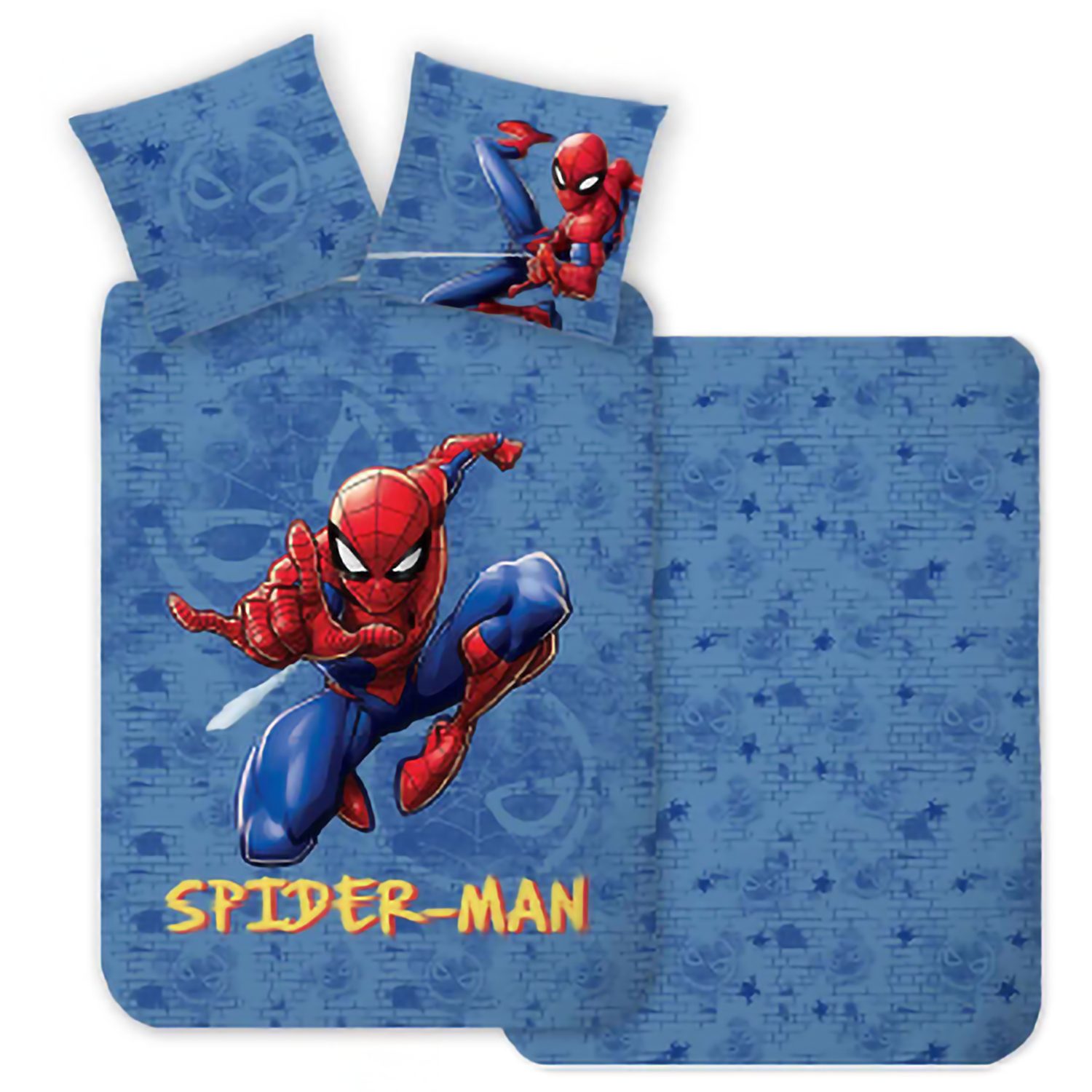 Kinderbettwäsche Marvel Spider-Man Wende-Bettwäsche Set "Action" 135x200cm 80x80cm