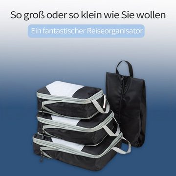 Daisred Kofferorganizer 4 Stück Teilige Packing Cubes, Kleidertaschen-Set (4-tlg)
