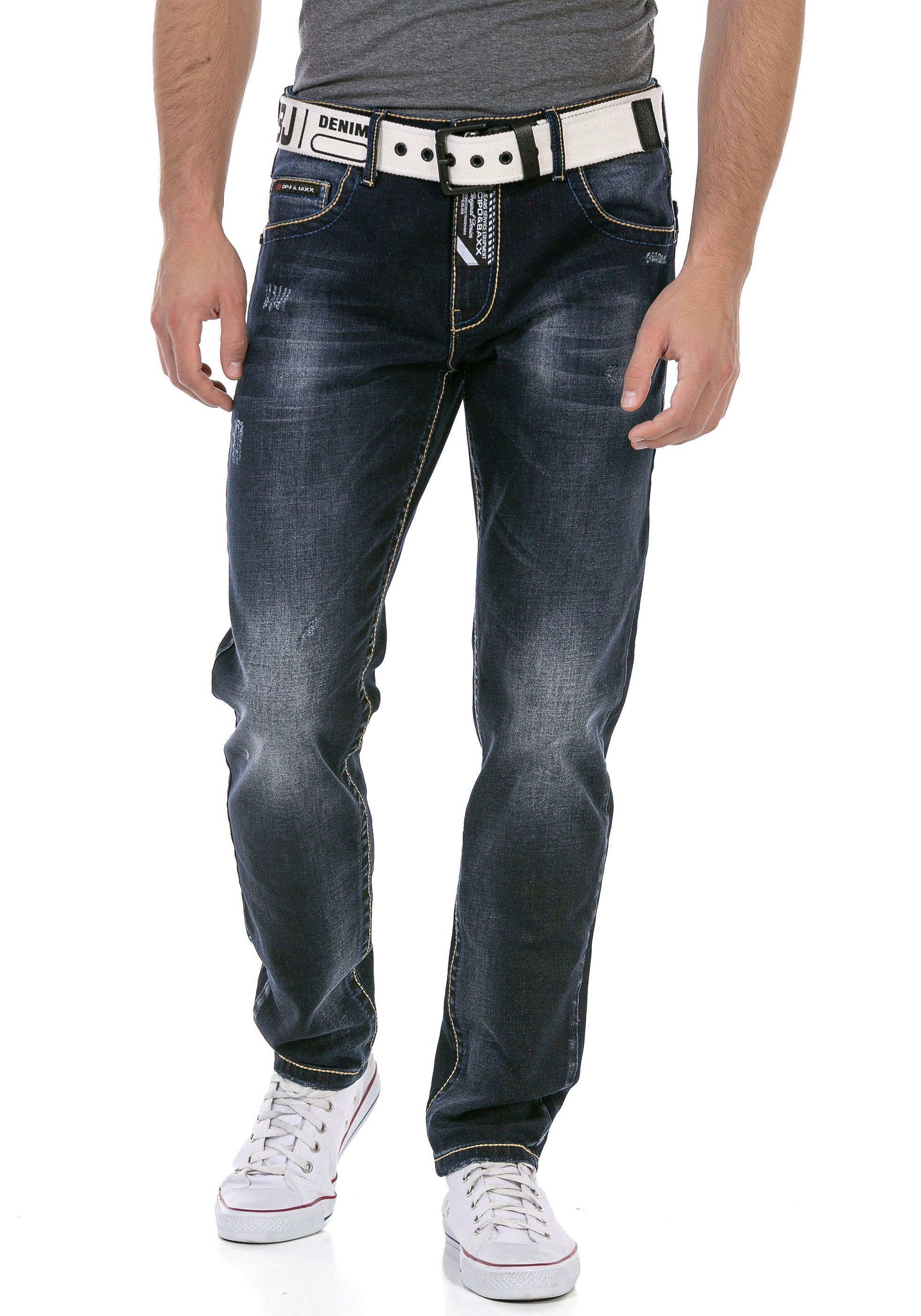 Cipo & Baxx Regular-fit-Jeans mit markanter Waschung