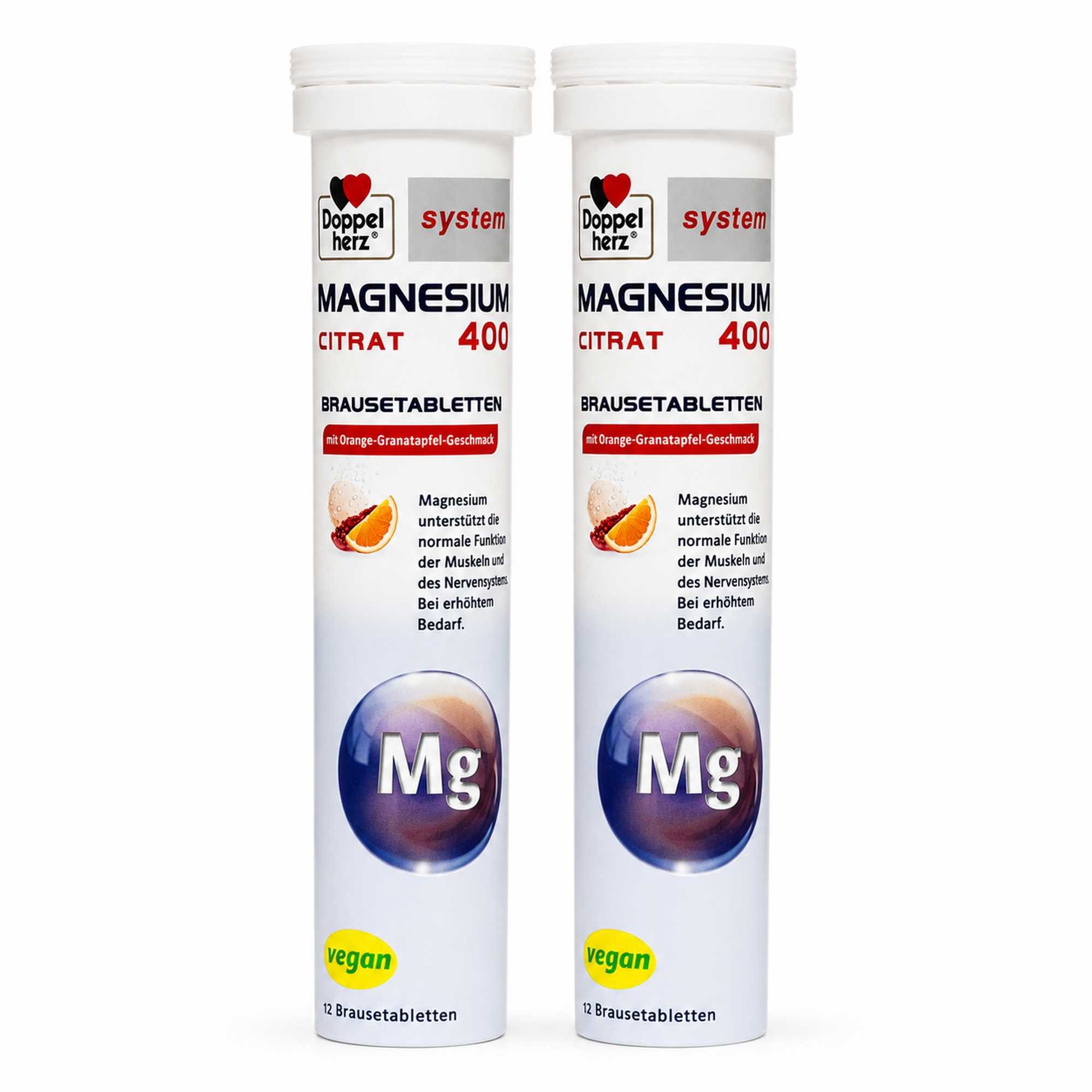 Doppelherz DOPPELHERZ system Magnesium 400 Citrat Brausetabletten 24 Stück Brausetablette