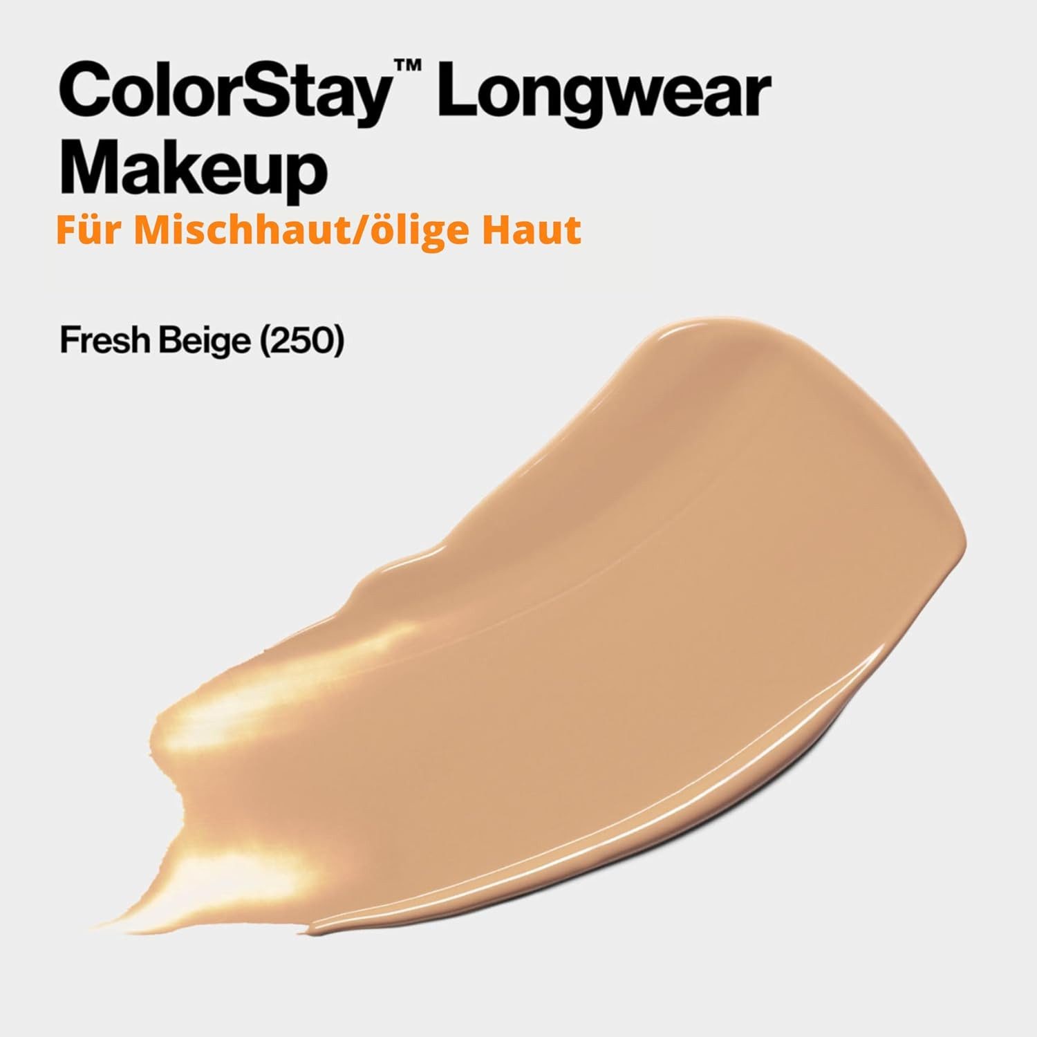Revlon Make-up 250 Fresh Beige, ColorStay Longwear Makeup für Mischhaut, Fettige Haut, SPF 15, 250 Fresh Beige, 30ml, ölfrei, wasserfest, wischfest, Vitamin E angereichert, mattes Finish