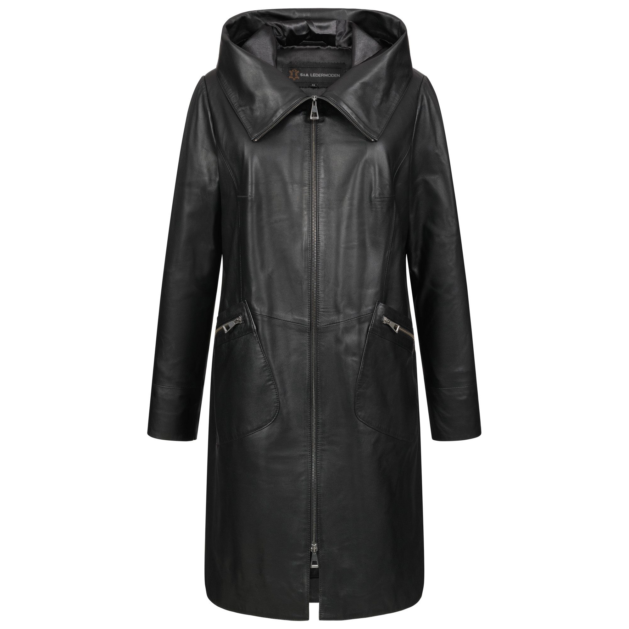 S&A Ledermoden Lederjacke Alina Mit Kapuze günstig online kaufen