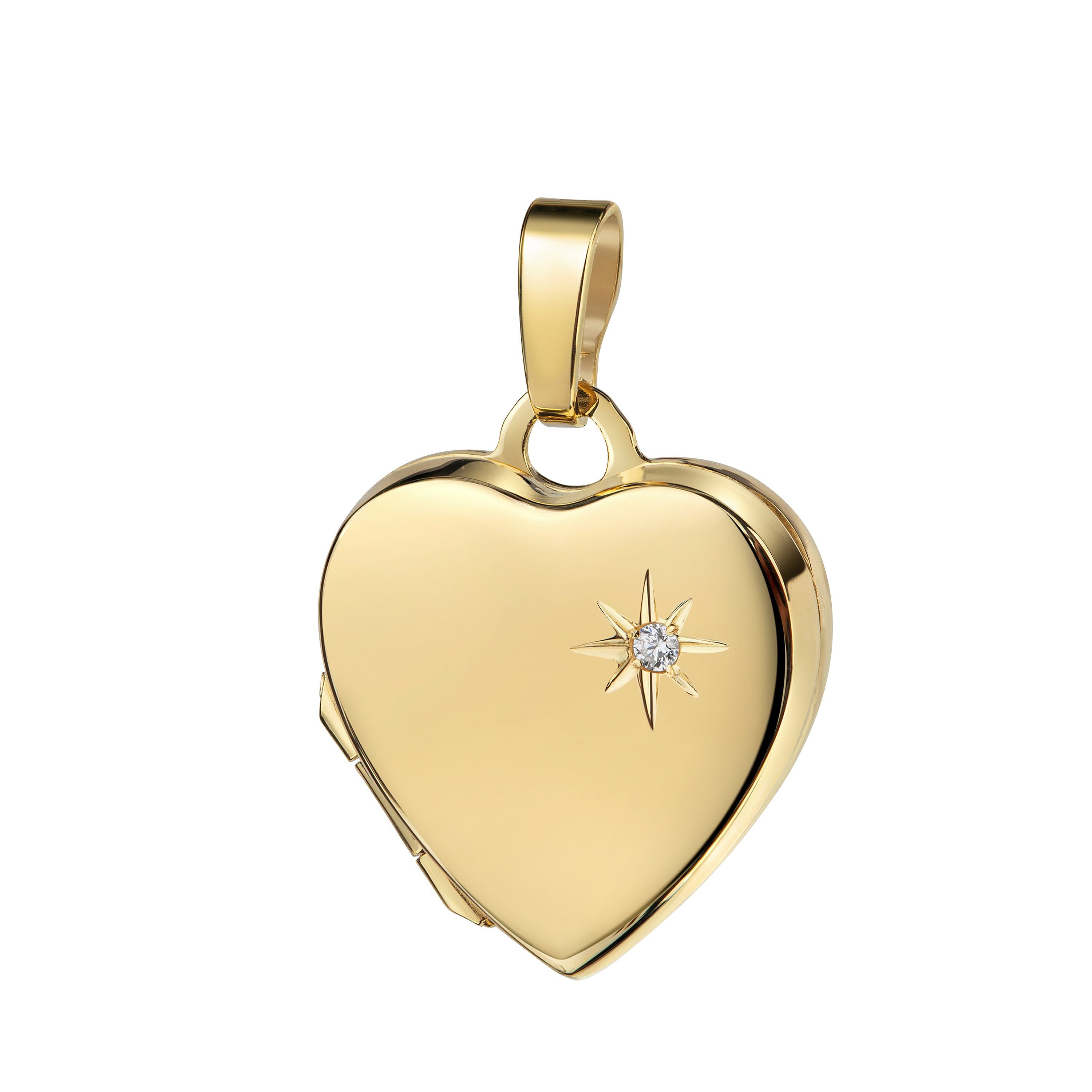 JEVELION Kette mit Anhänger Brillant Herz günstig online kaufen