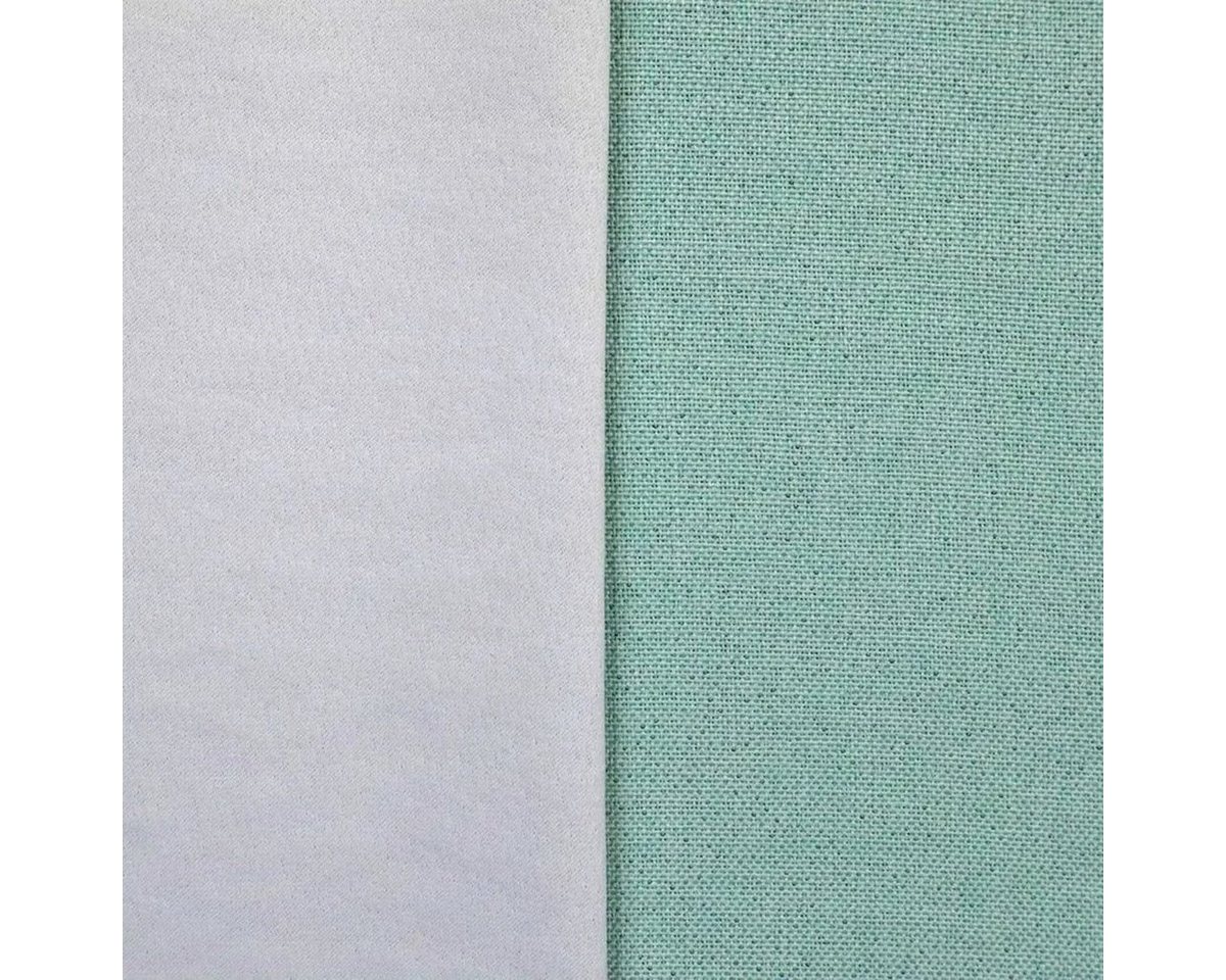 Thumbnail - Stofferia Stoff Verdunklungsstoff Leinenoptik Lugano Mint - Höhe 280 cm, Meterware