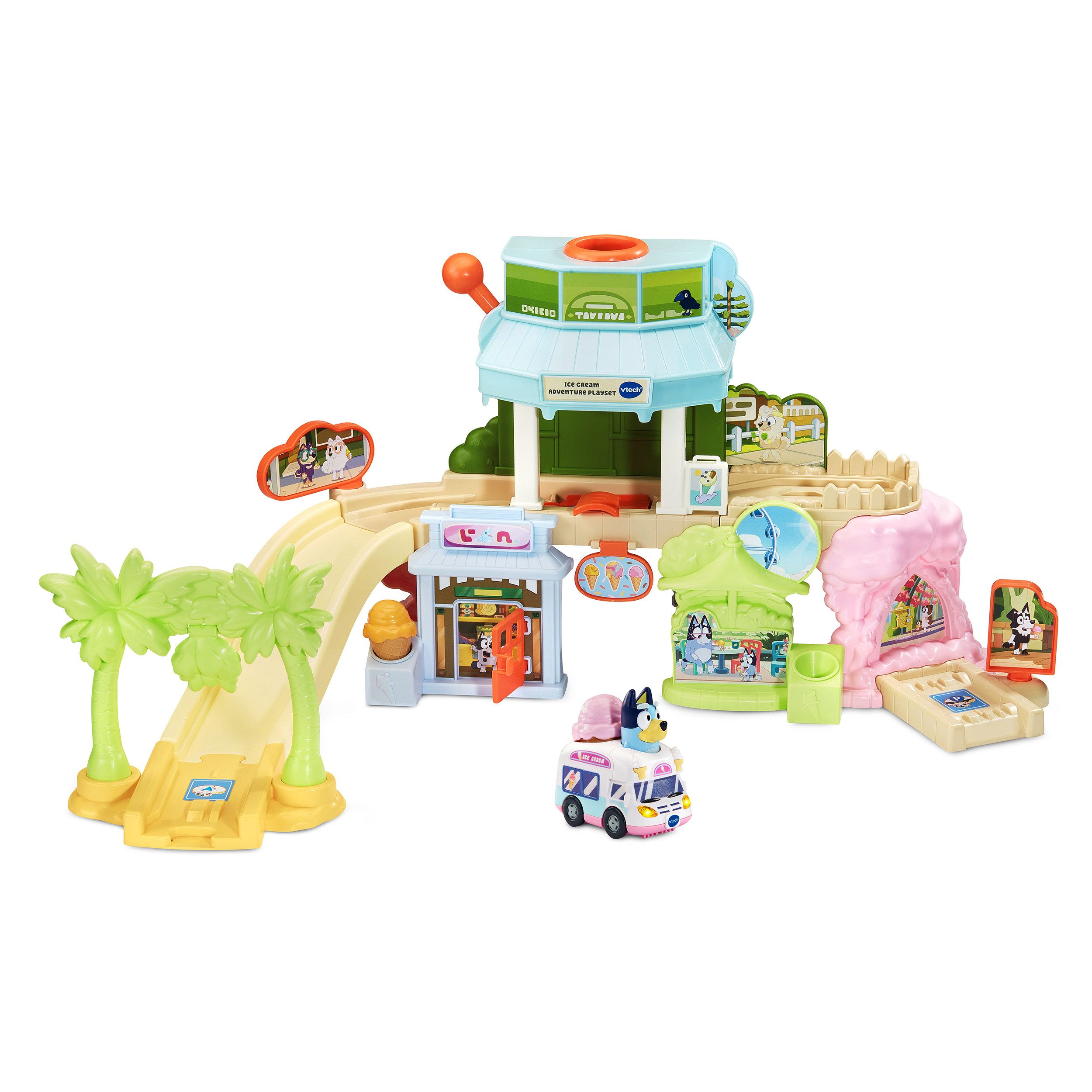 Vtech® Spielwelt Tut Tut Baby Flitzer - Blueys Eisdiele, inklusive Eiswagen