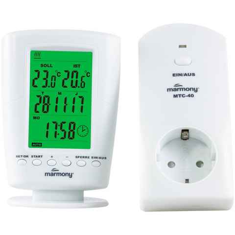 Marmony Raumthermostat Marmony Funk-Raumthermostat, max. 230 V, elektronisch, (Set), Funk, Digitales Display, Sender und Empfänger