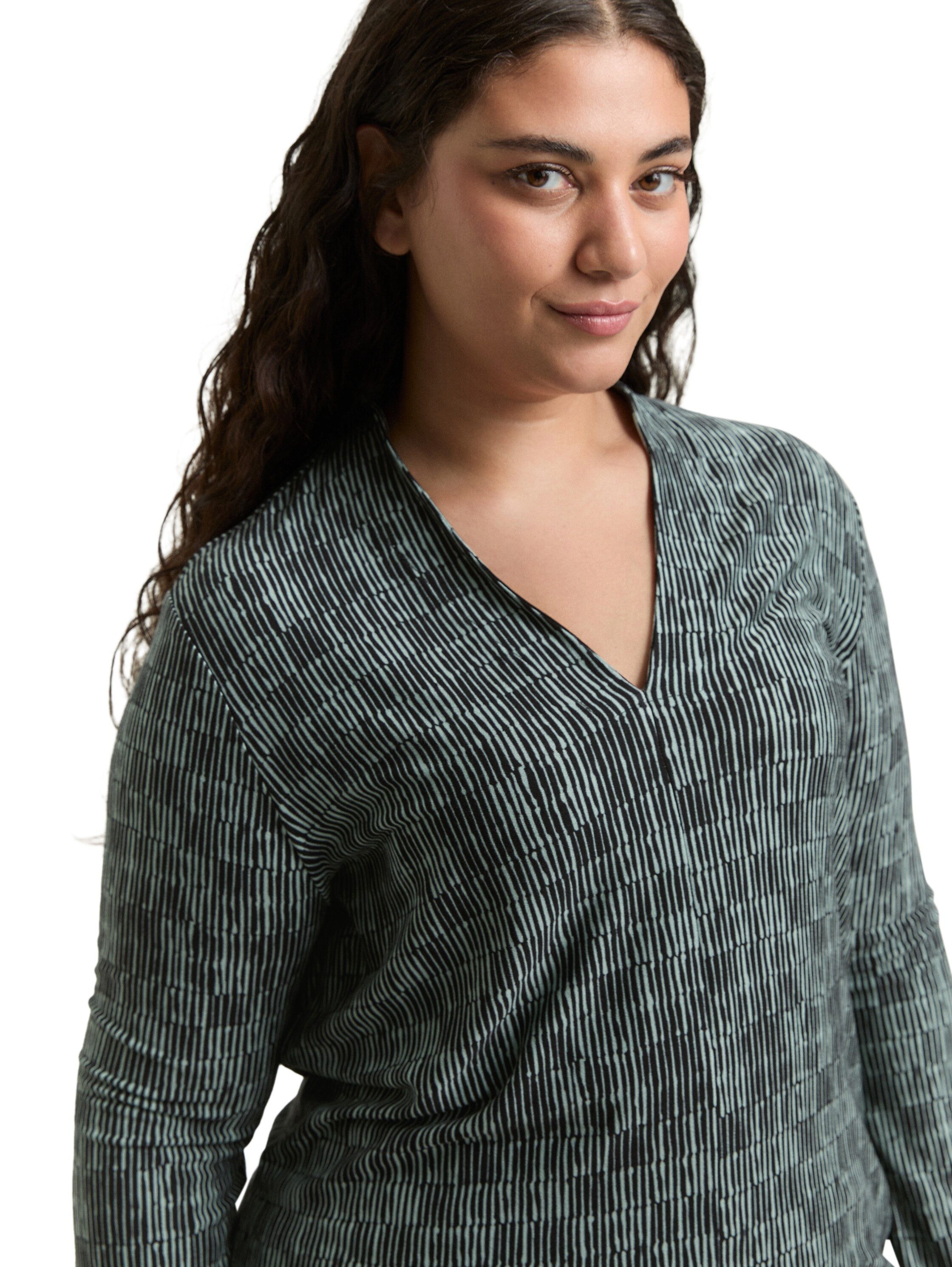 TOM TAILOR PLUS T-Shirt mit All-Over Print